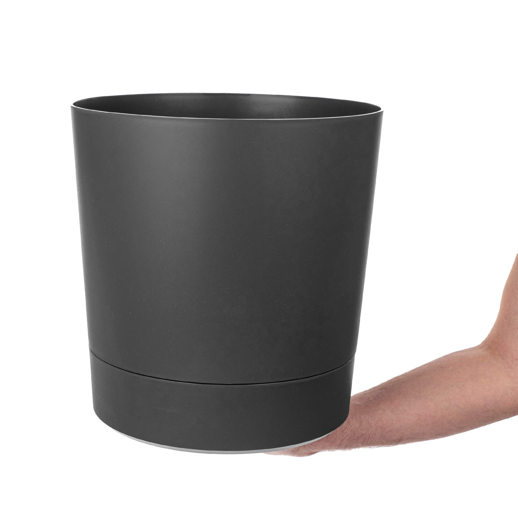 Donica z podstawką Verri 34.5 cm antracytowa