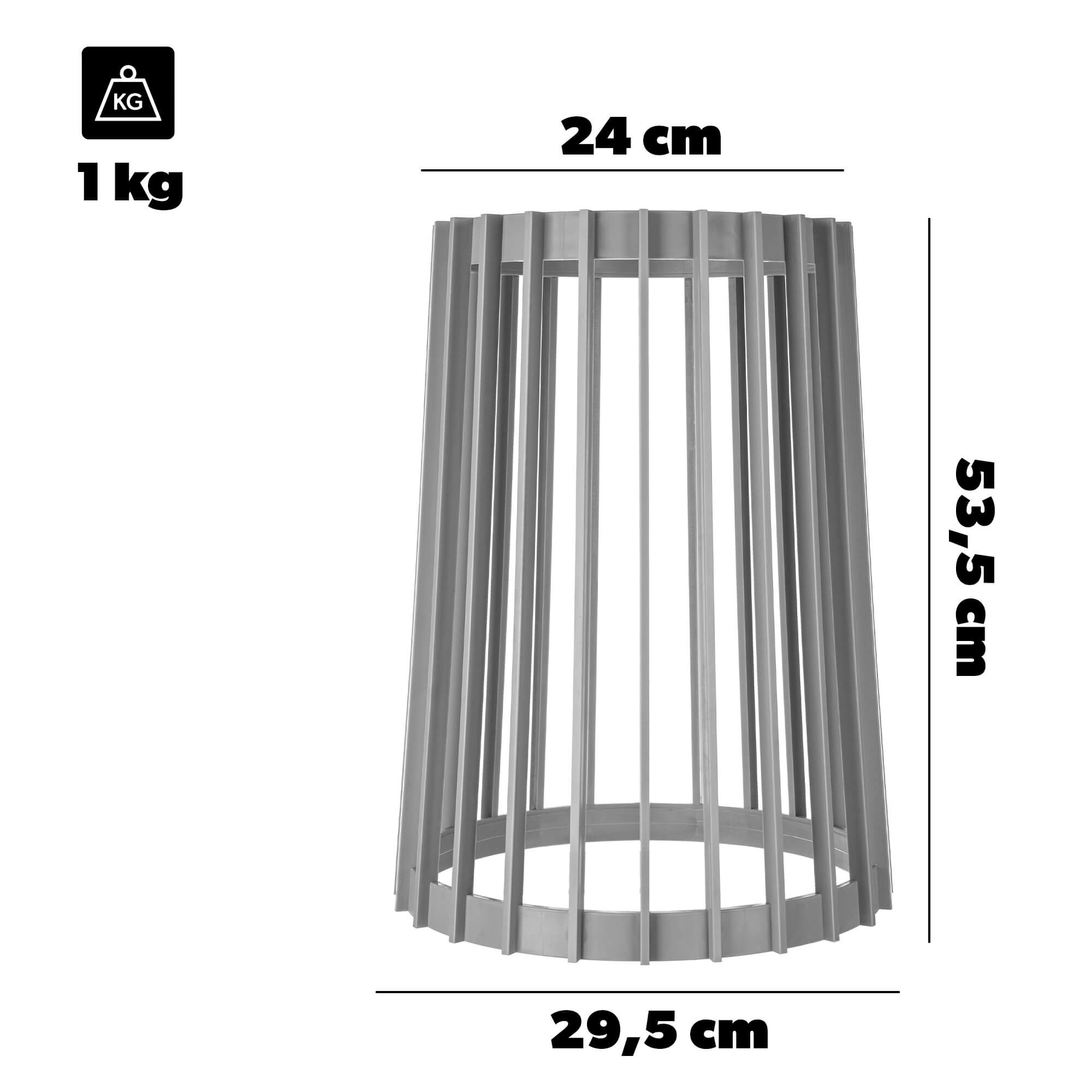 Kwietnik dwustronny Aytre 54 cm platynowy