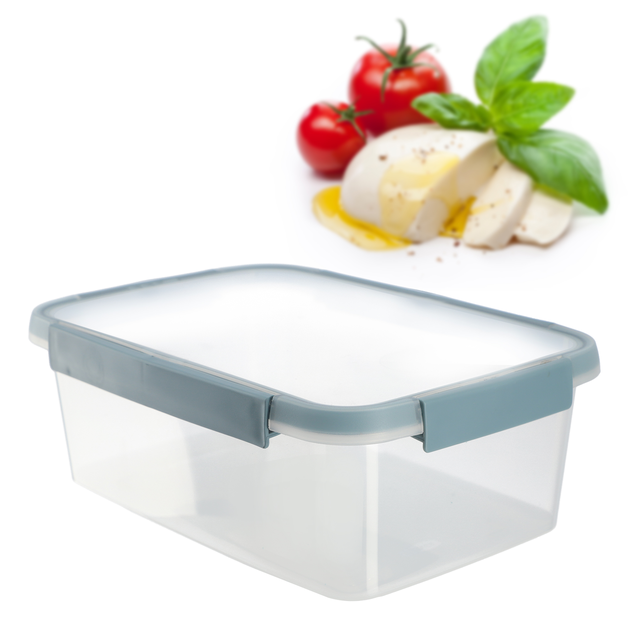 Pojemnik na żywność 3.5L Curver Smart Fresh, szarobłękitny 29cm