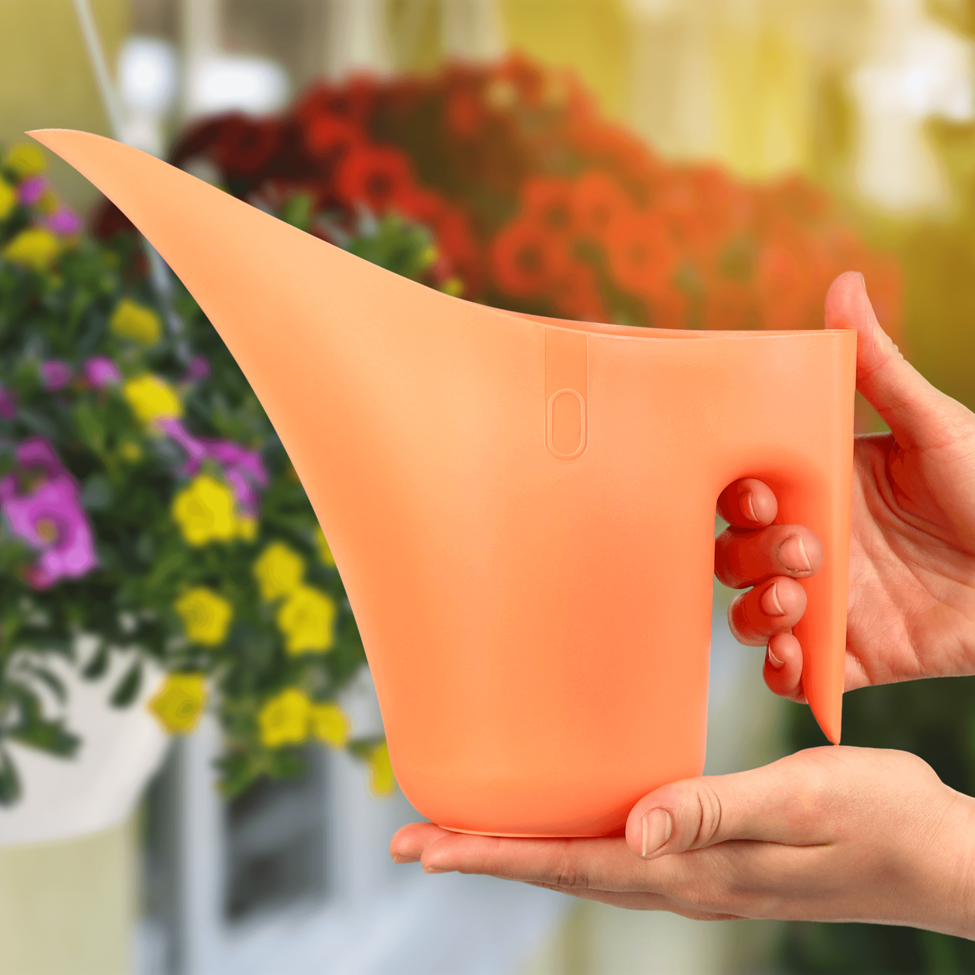 Konewka do podlewania roślin Klofta, pomarańczowa 1.2L
