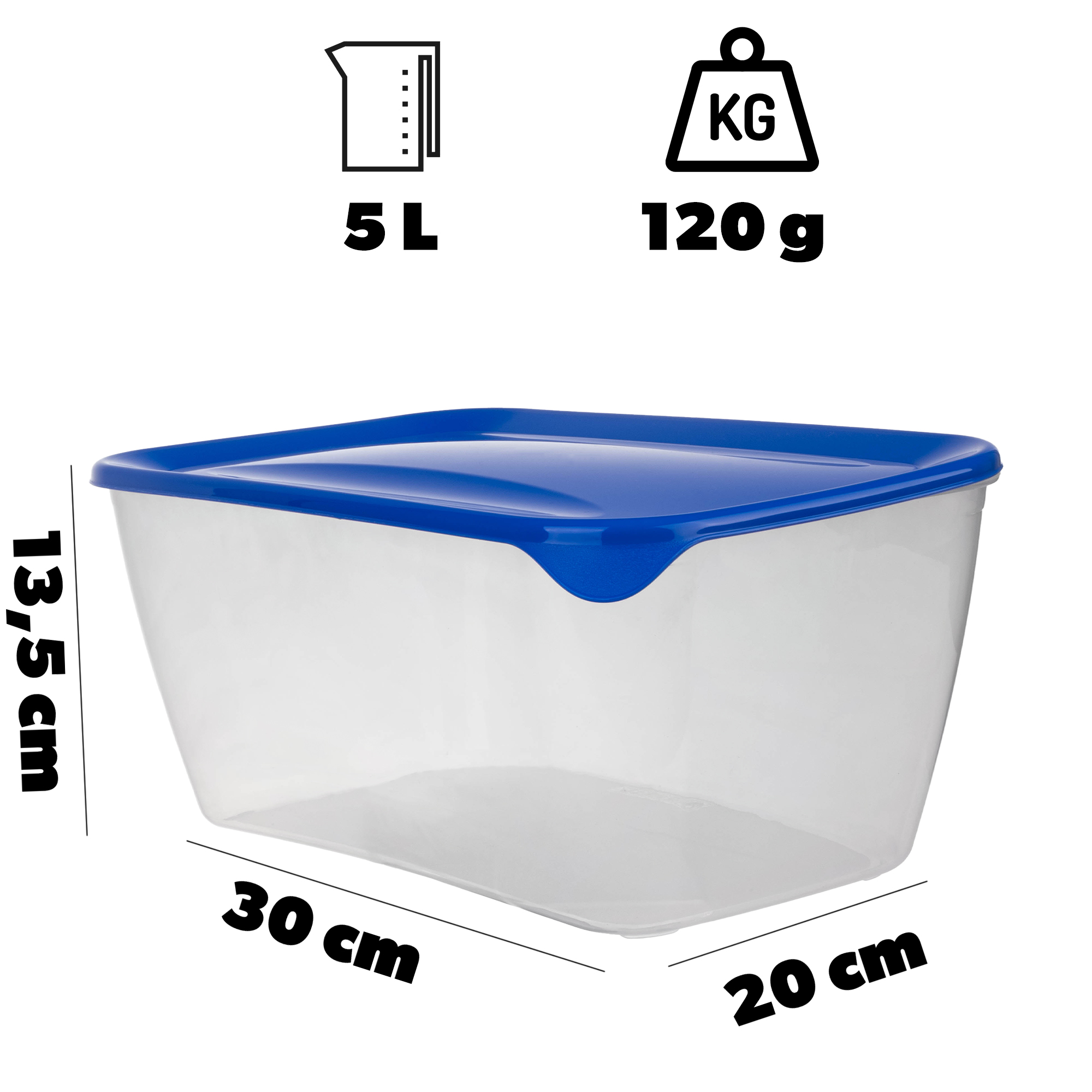 Pojemnik na żywność Curver Fresh & Go 5L, niebieski