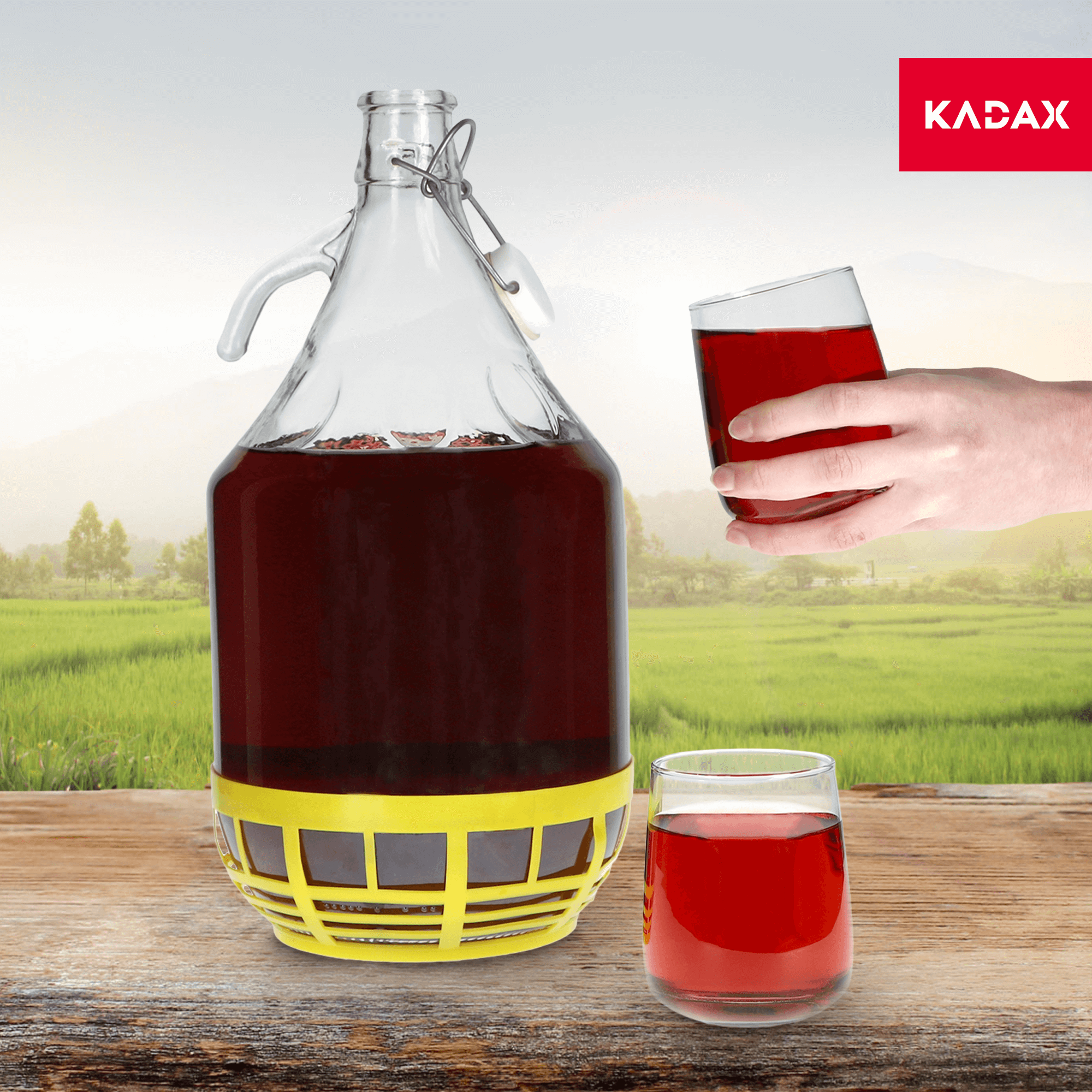 Gąsior Balon na wino z korkiem mechanicznym Orto 5L