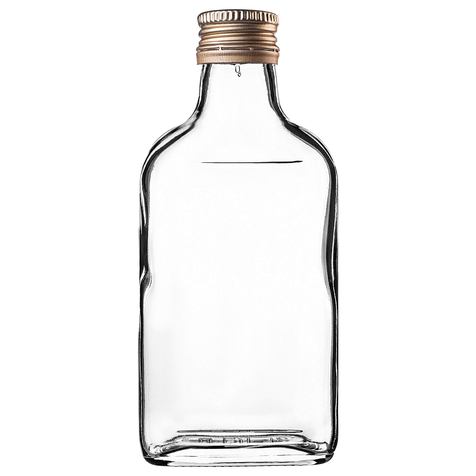 Butelka piersiówka Viane 200ml ze złotą zakrętką 1 szt.