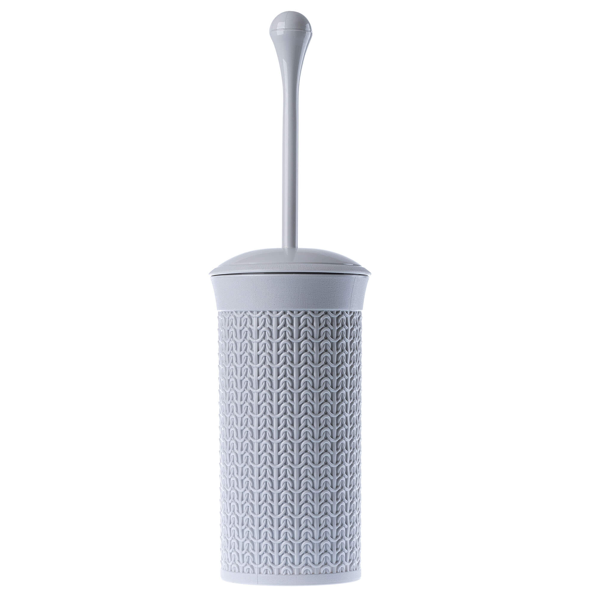Szczotka do WC z pojemnikiem Linxe, 40 cm, szara