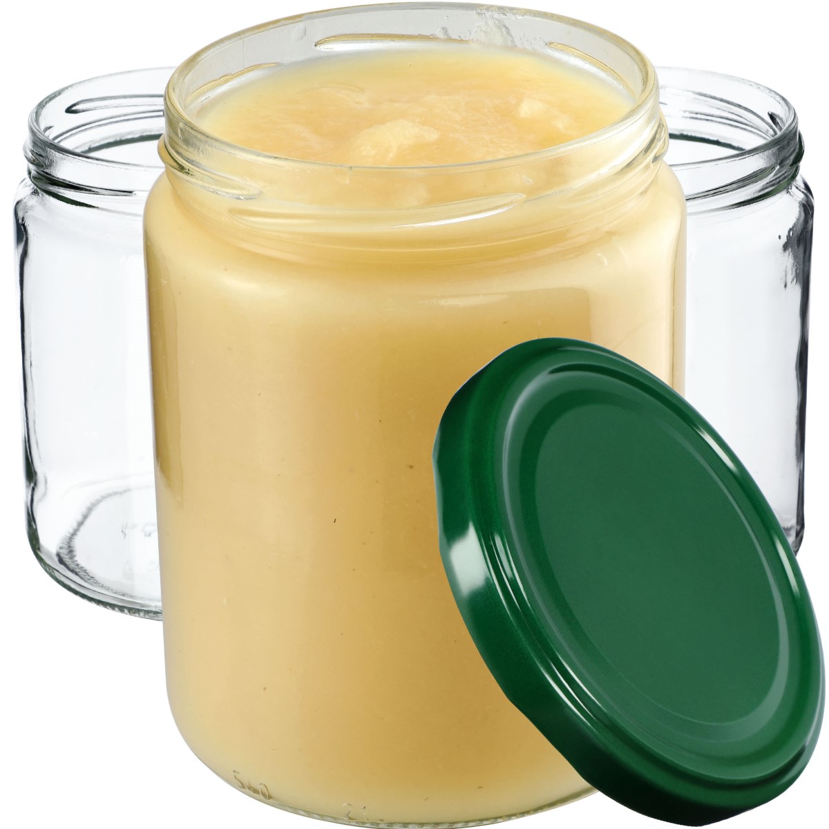 Słoiki na przetwory Maki 540ml 8szt fi 82 mm + wieczka zielone