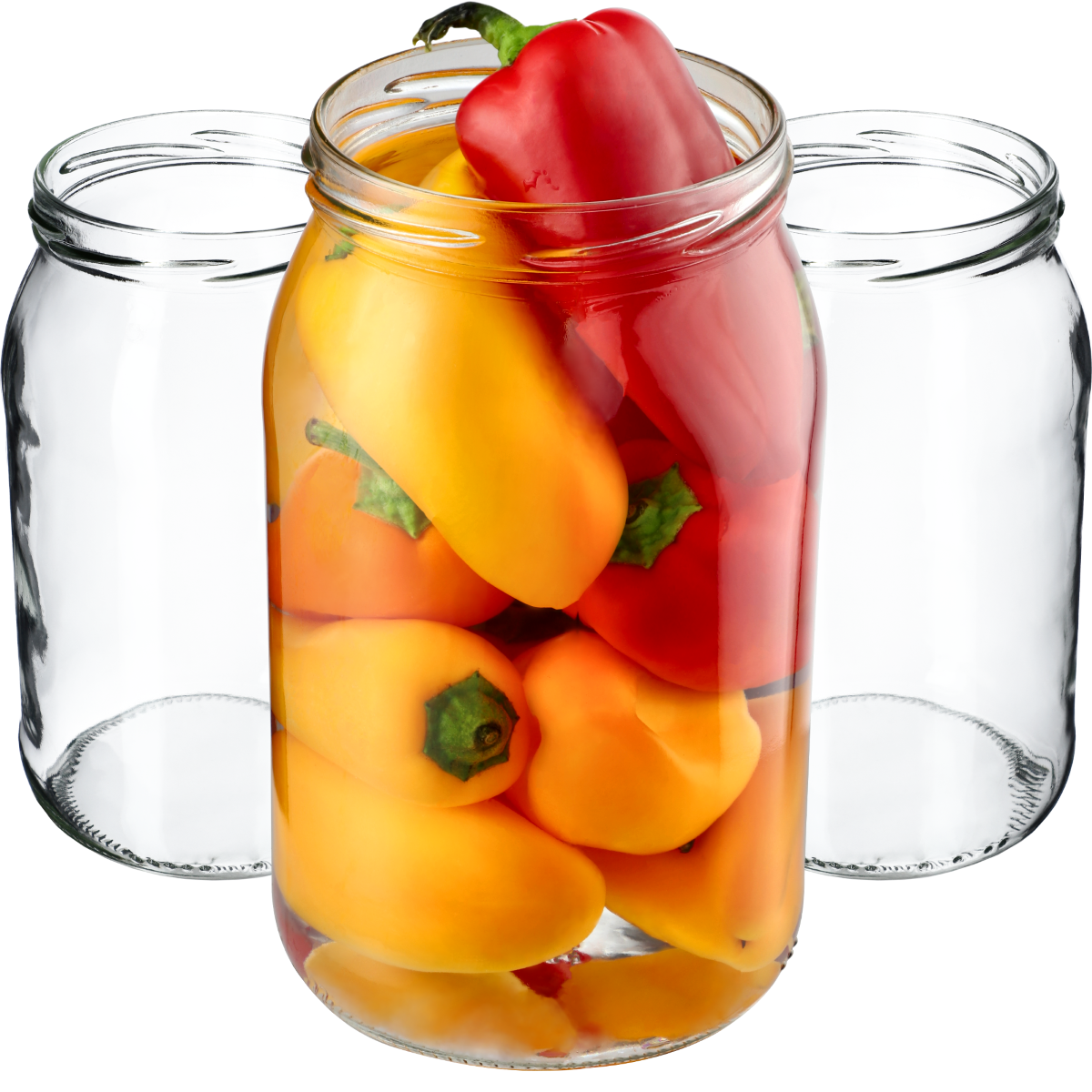 Słoiki na przetwory Simo 900ml fi 82 mm 24szt + wieczko Garden wreath