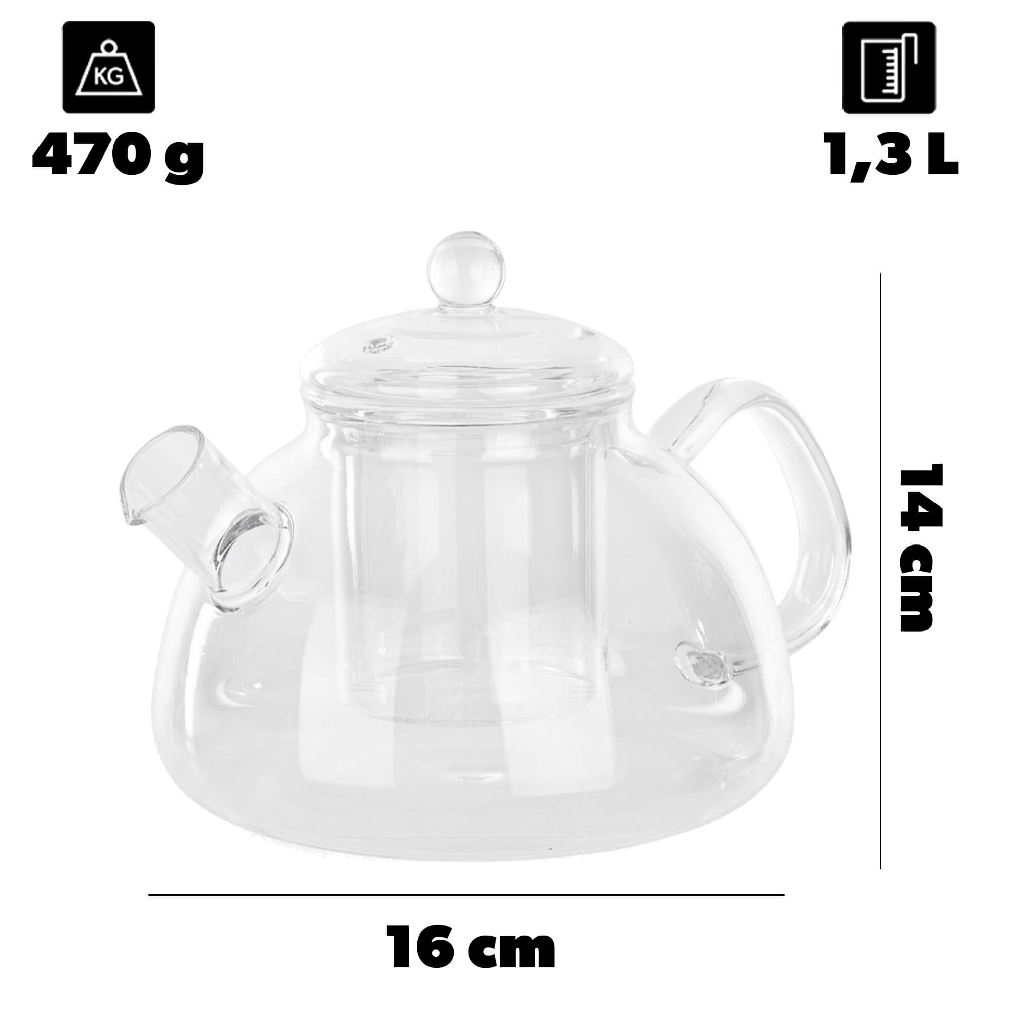 Dzbanek z zaparzaczem Lyss na herbatę 1.3L