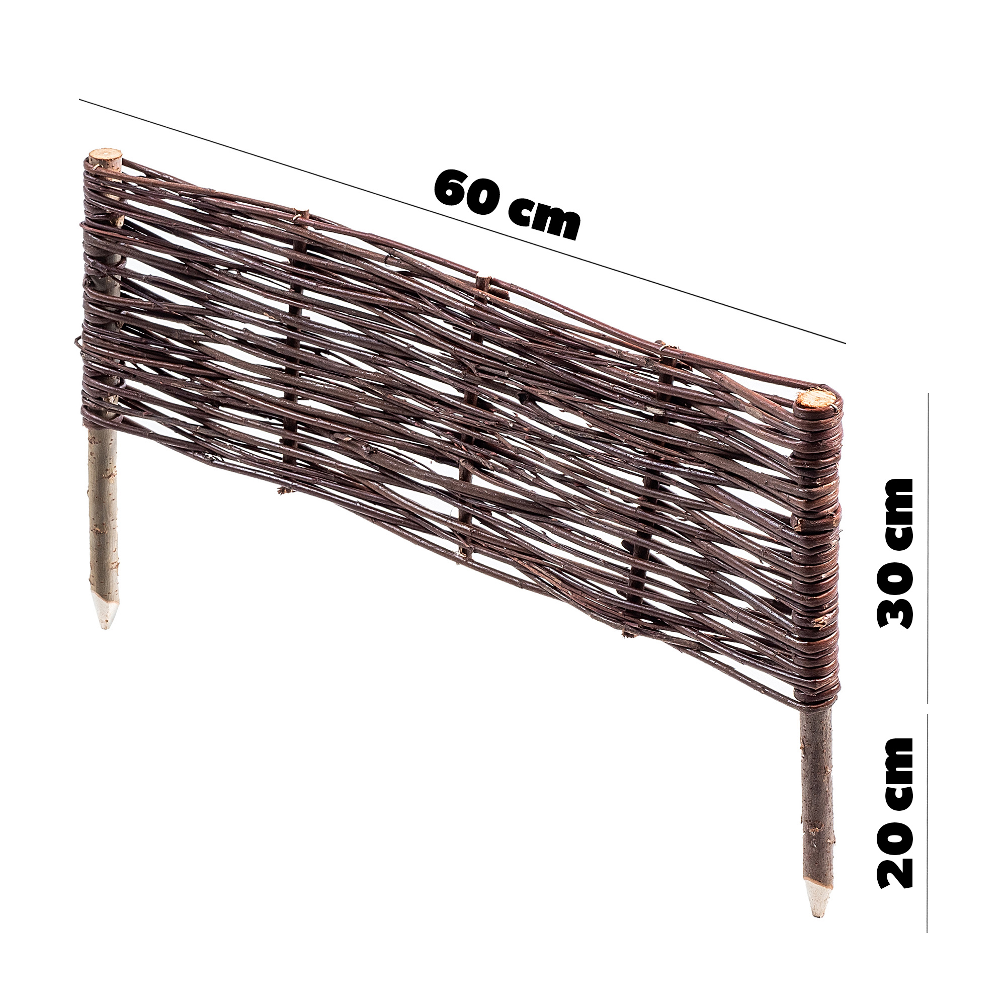 Palisada ogrodowa wiklinowa Holme 60 x 30 cm