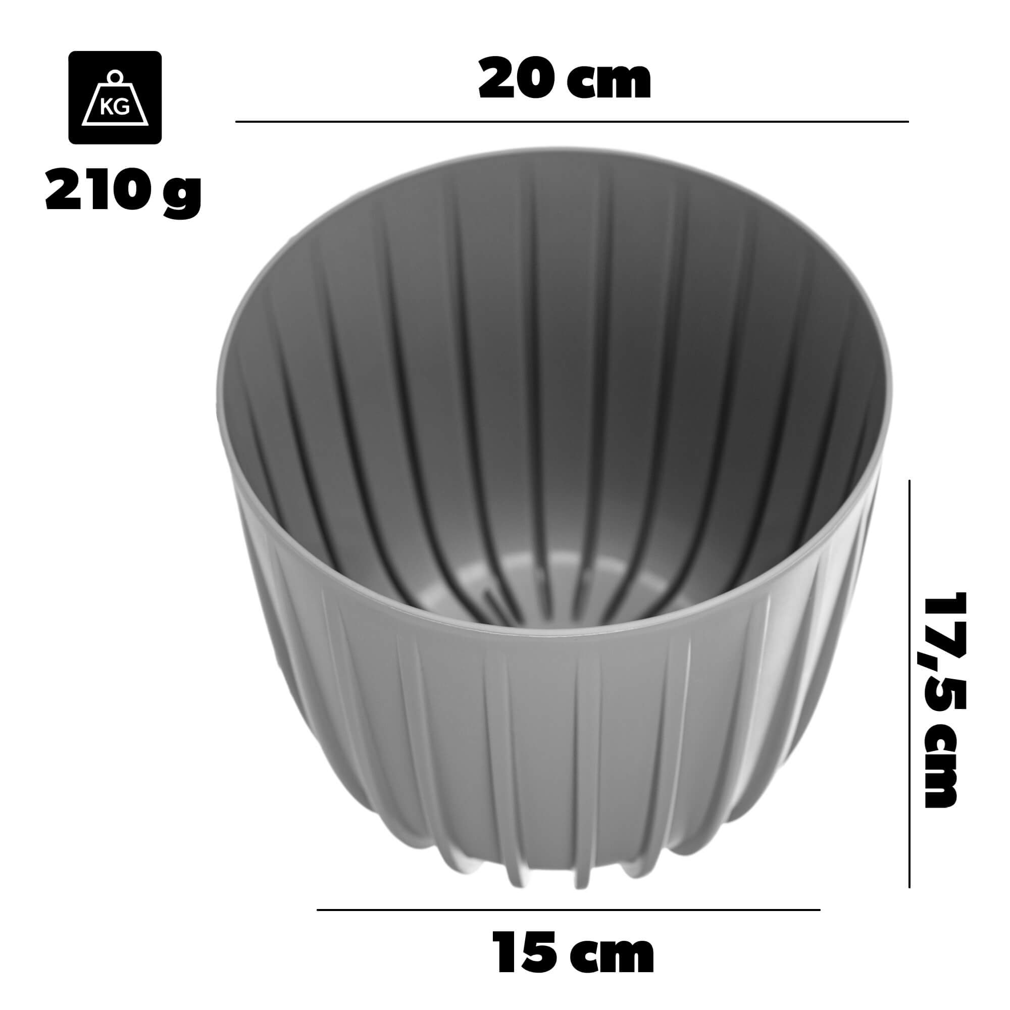 Osłonka Costa 20 cm szara