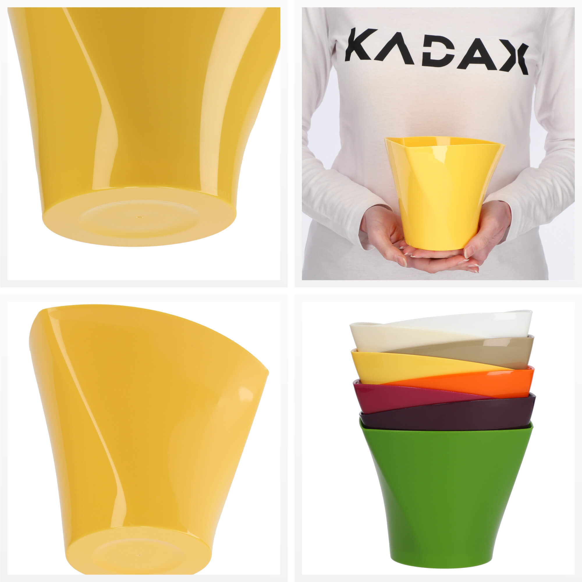Doniczka na kwiaty Sisco 15 cm, żółta