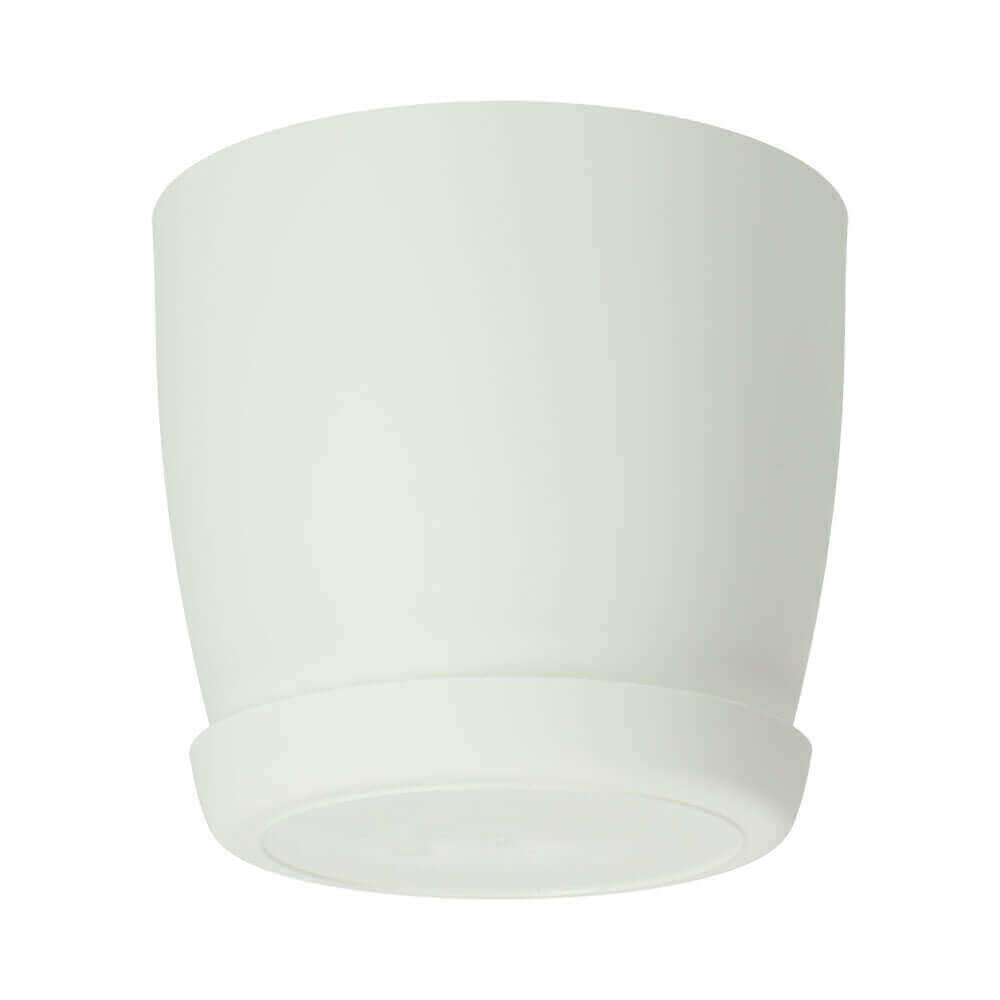 Doniczka Agen z podstawką 18 cm, matowa biała