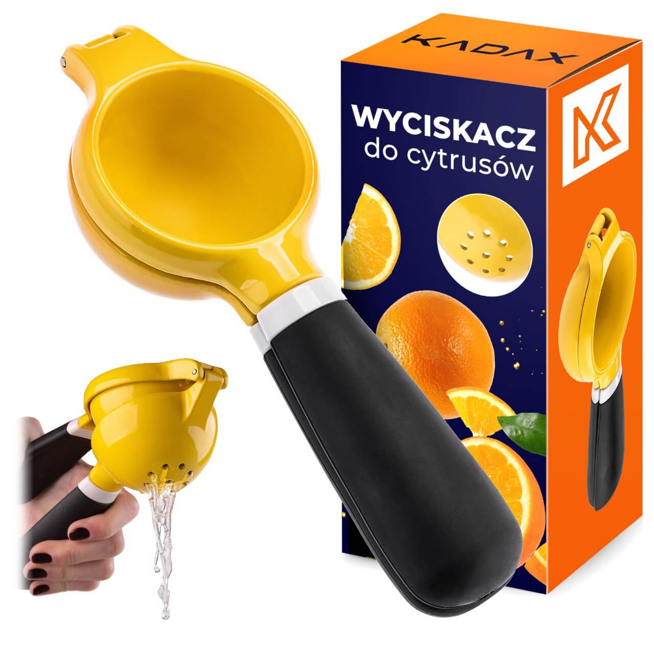 Wyciskacz do cytrusów Rampan 21 x 7.4 cm żółty