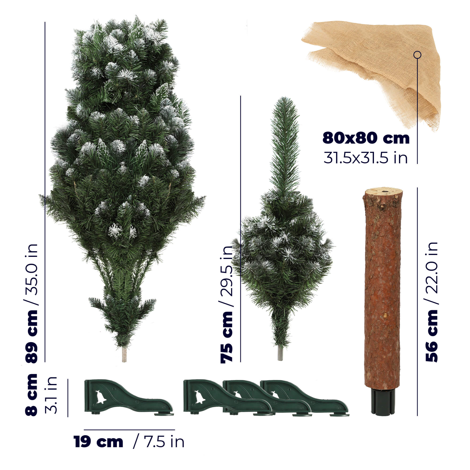 Choinka na pniu sosna diamentowa Roana 220 cm