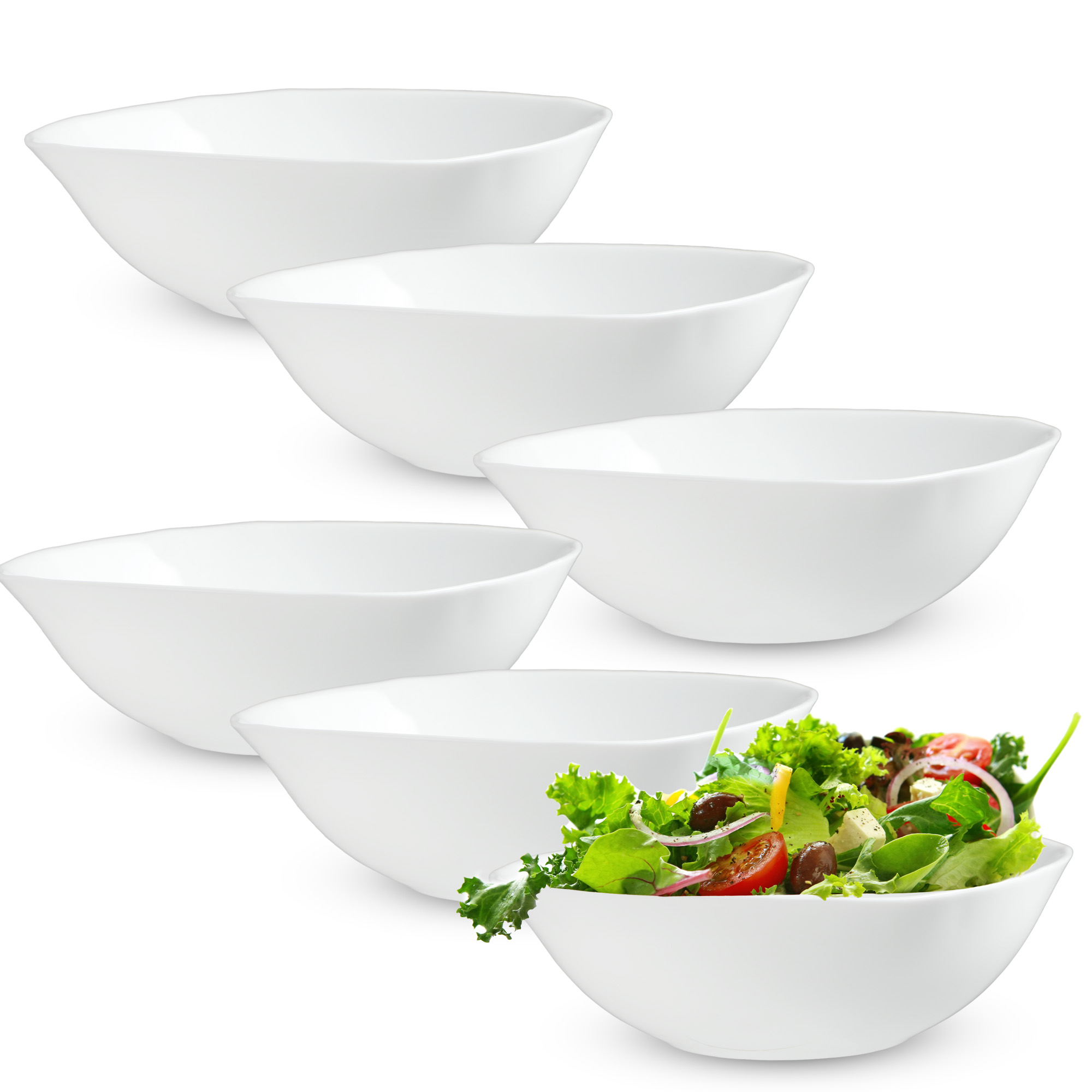 Salaterka szklana biała Bleia 17 cm, 6 szt.