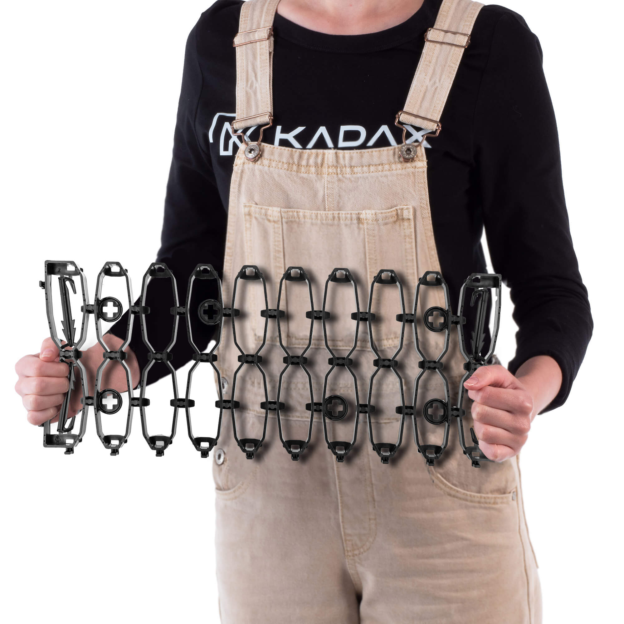 Kratka trawnikowa Montaron pod roboty koszące 47 x 20 cm czarna 10 szt.
