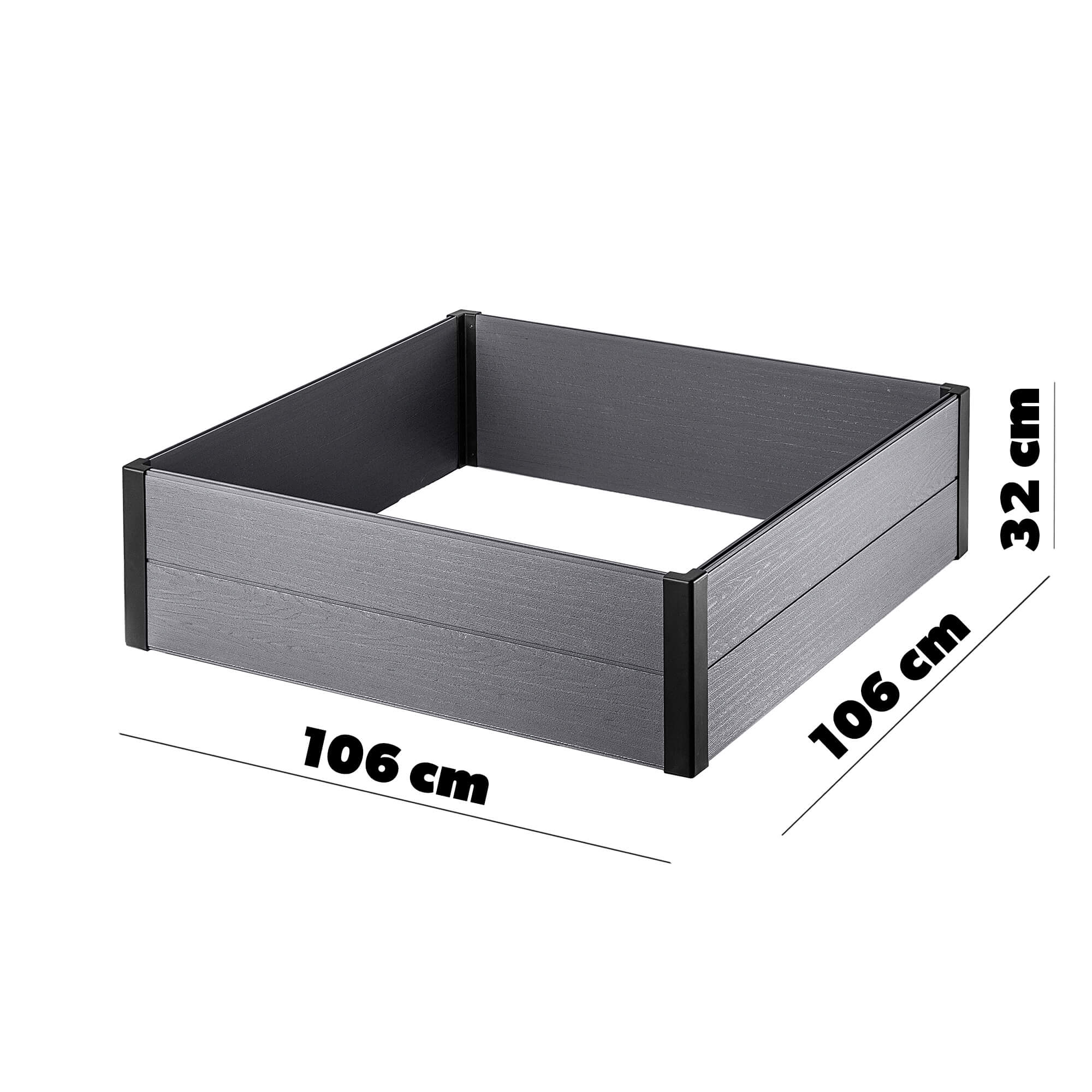 Obrzeże ogrodowe Keter Maple Garden Bed 106 x 32 cm, szare