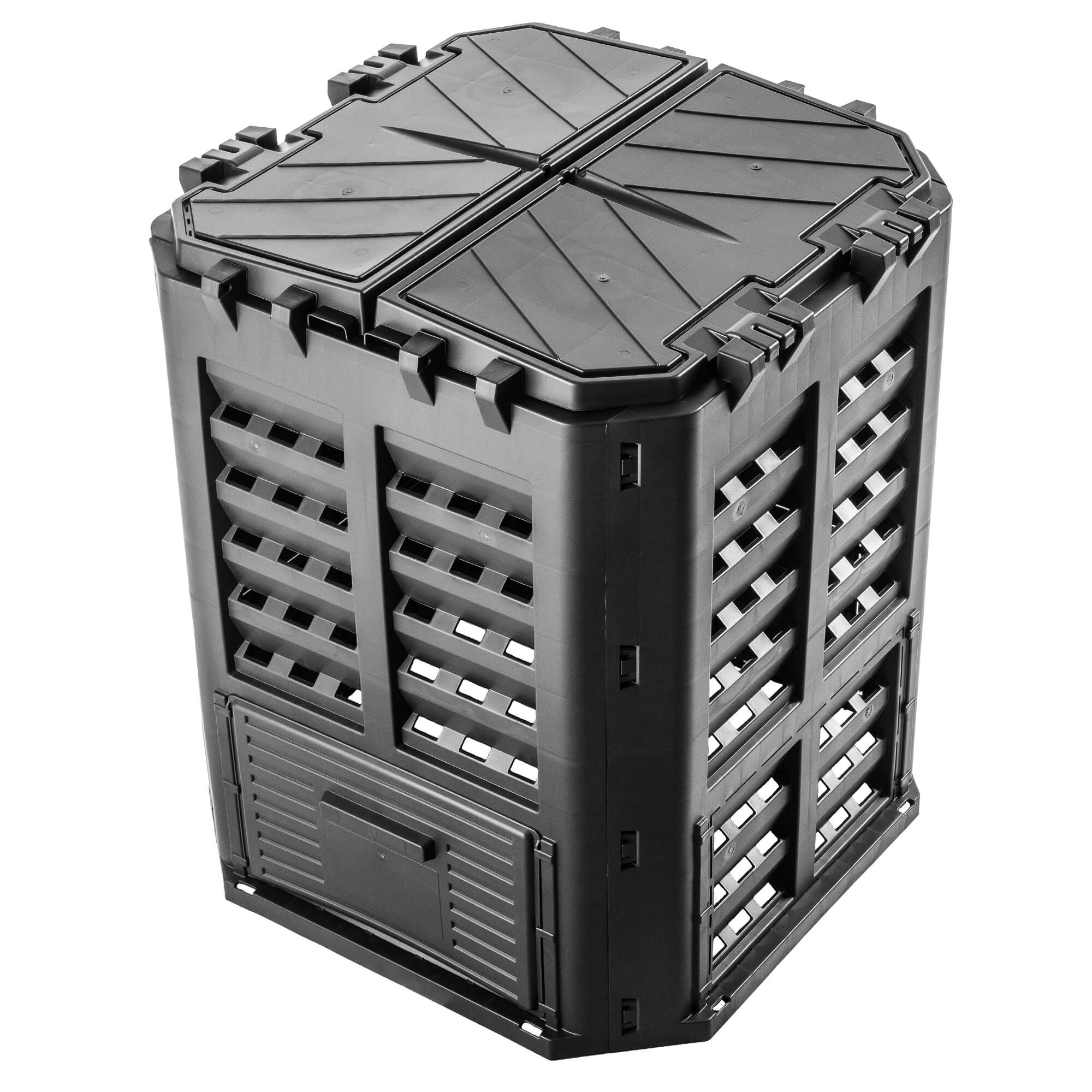 Kompostownik ogrodowy Boko 360L, czarny