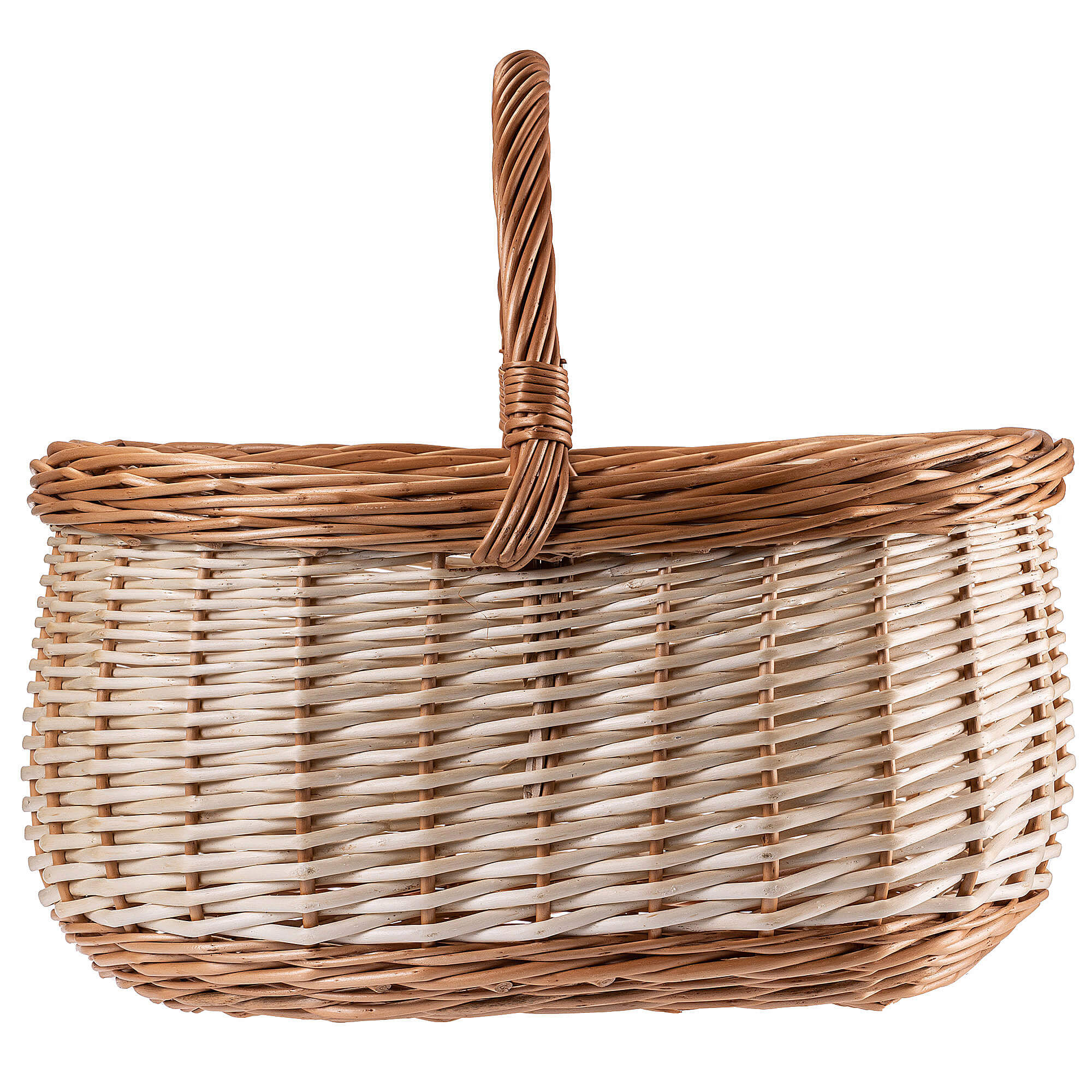 Kosz wiklinowy zakupowy Anfo 40 x 25 cm naturalny
