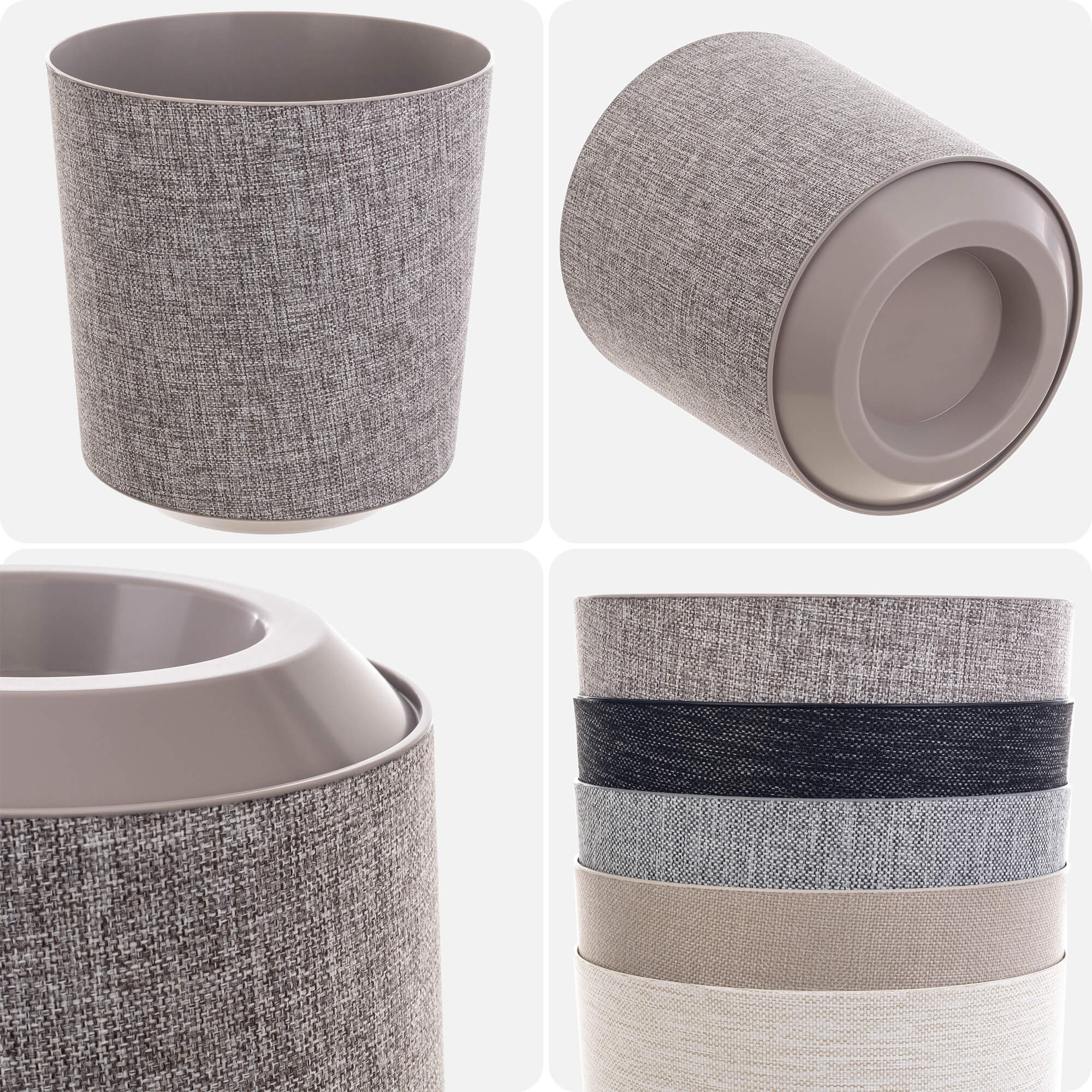 Doniczka osłonka Pebris 25cm taupe