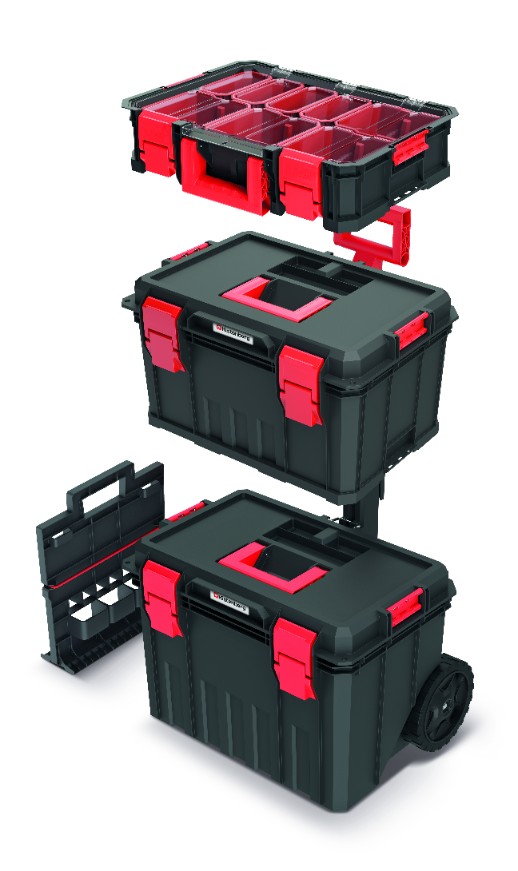 KISTENBERG Zestaw Skrzyń narzędziowych Modular Solution 4w1 B - KMSS553585B - czarny