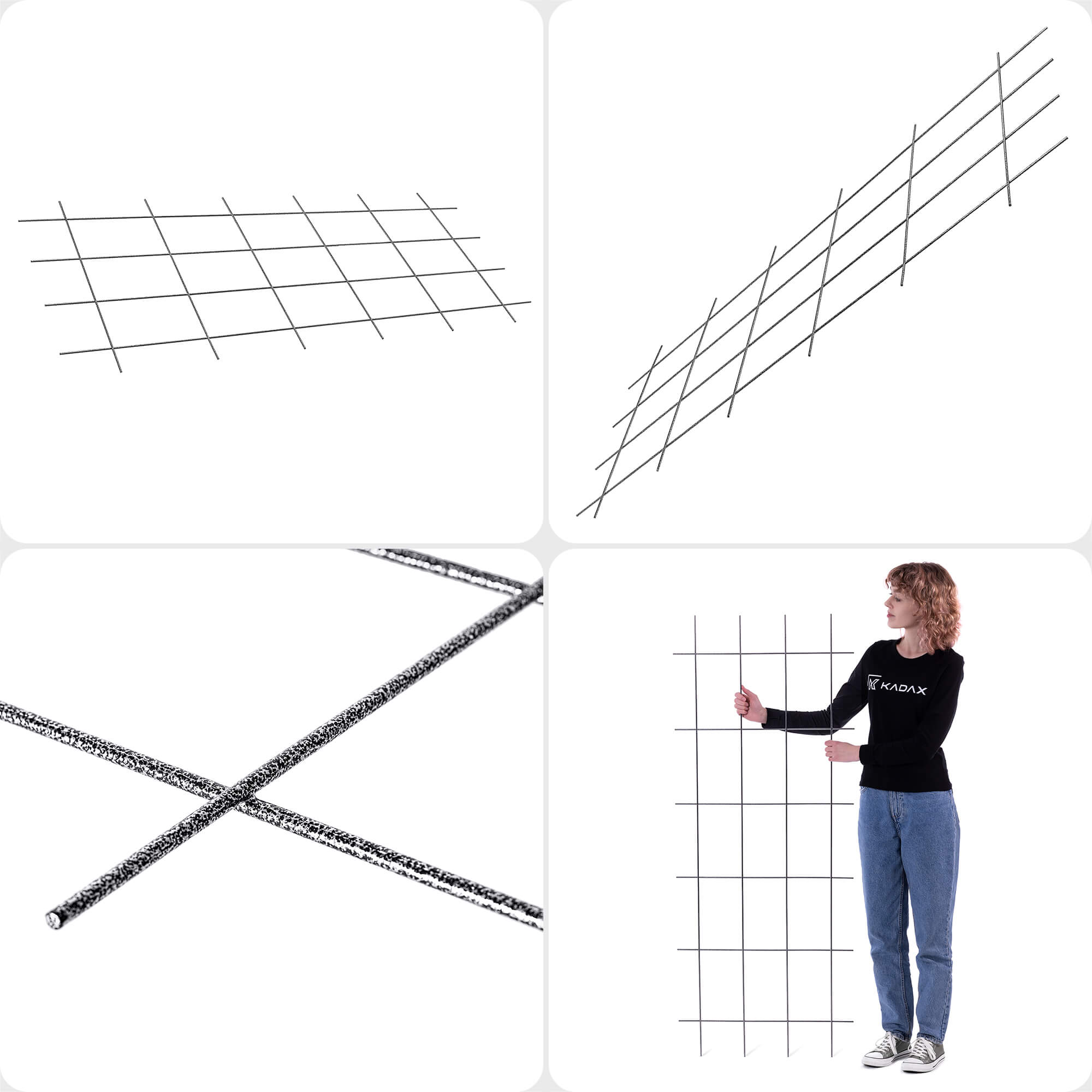 Drabinka ogrodowa Russi na kwiaty 150 cm, czarny