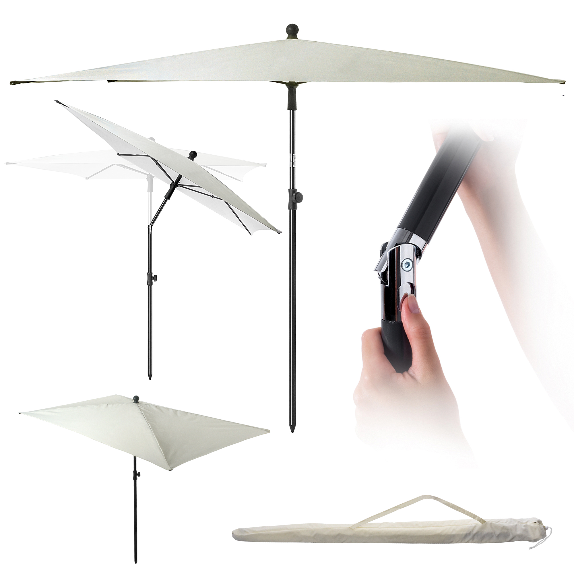 Parasol balkonowy Talaia beżowy 210x140cm