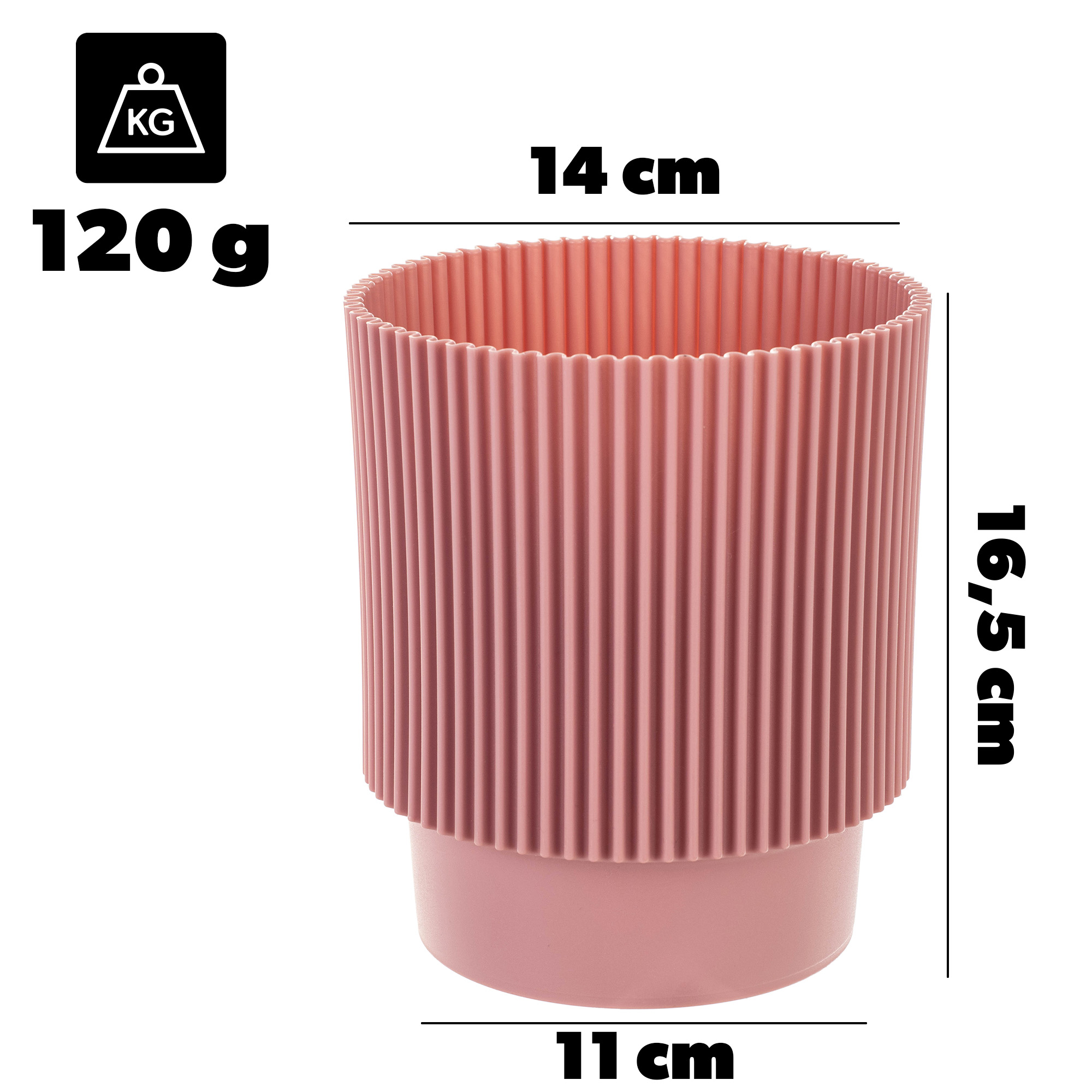 Doniczka na kwiaty Aldeia 14cm różowy
