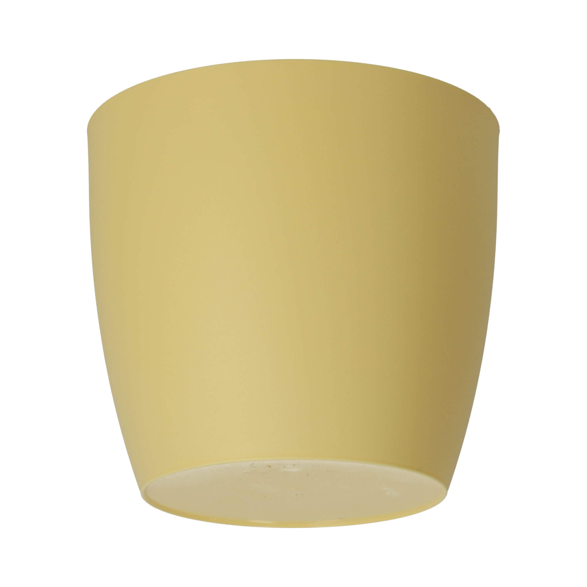 Doniczka Agen z podstawką 25 cm, żółta mat