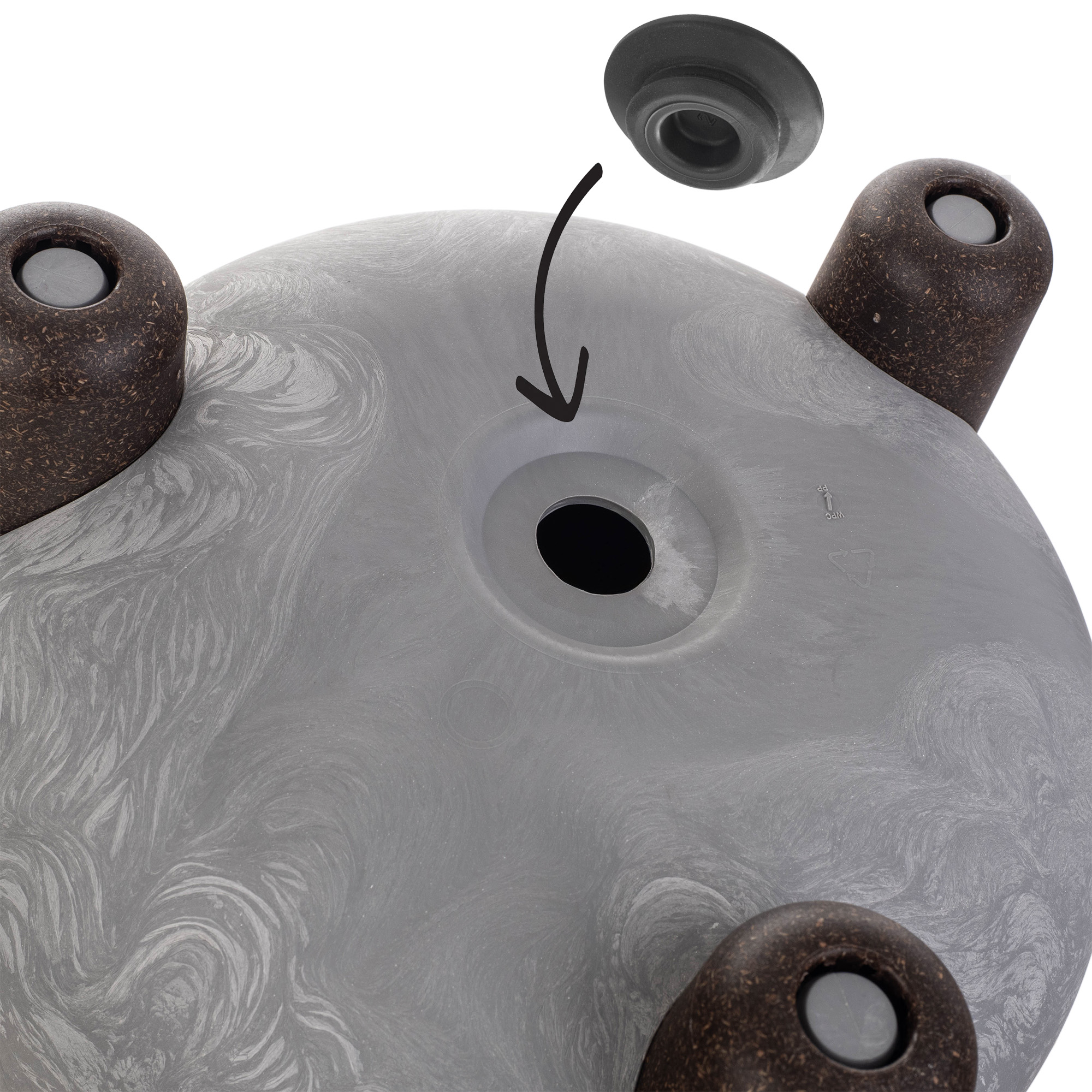 Doniczka osłonka Nauze 26cm szary beton