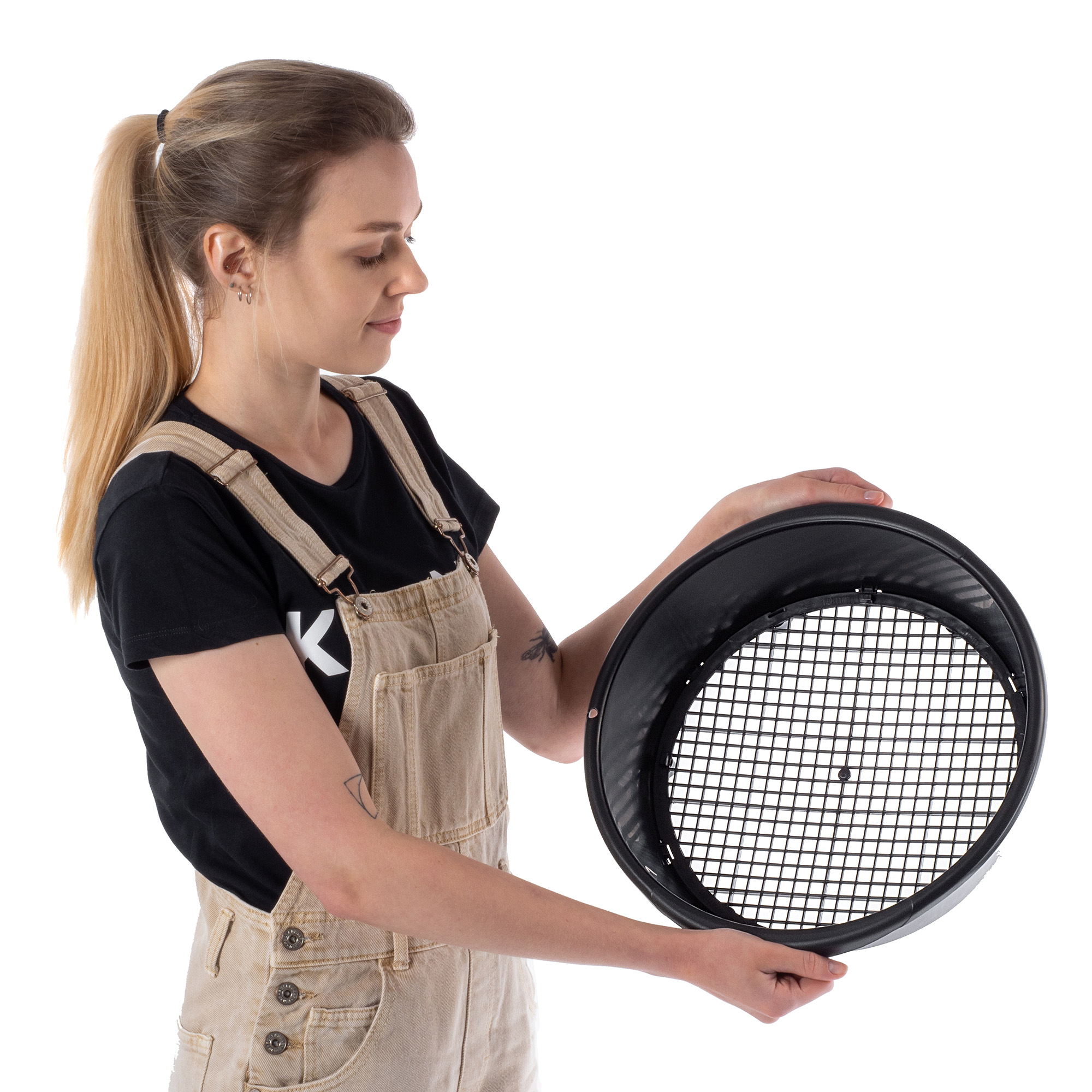 Sito ogrodowe Peltre regulowane 40cm okrągłe czarne