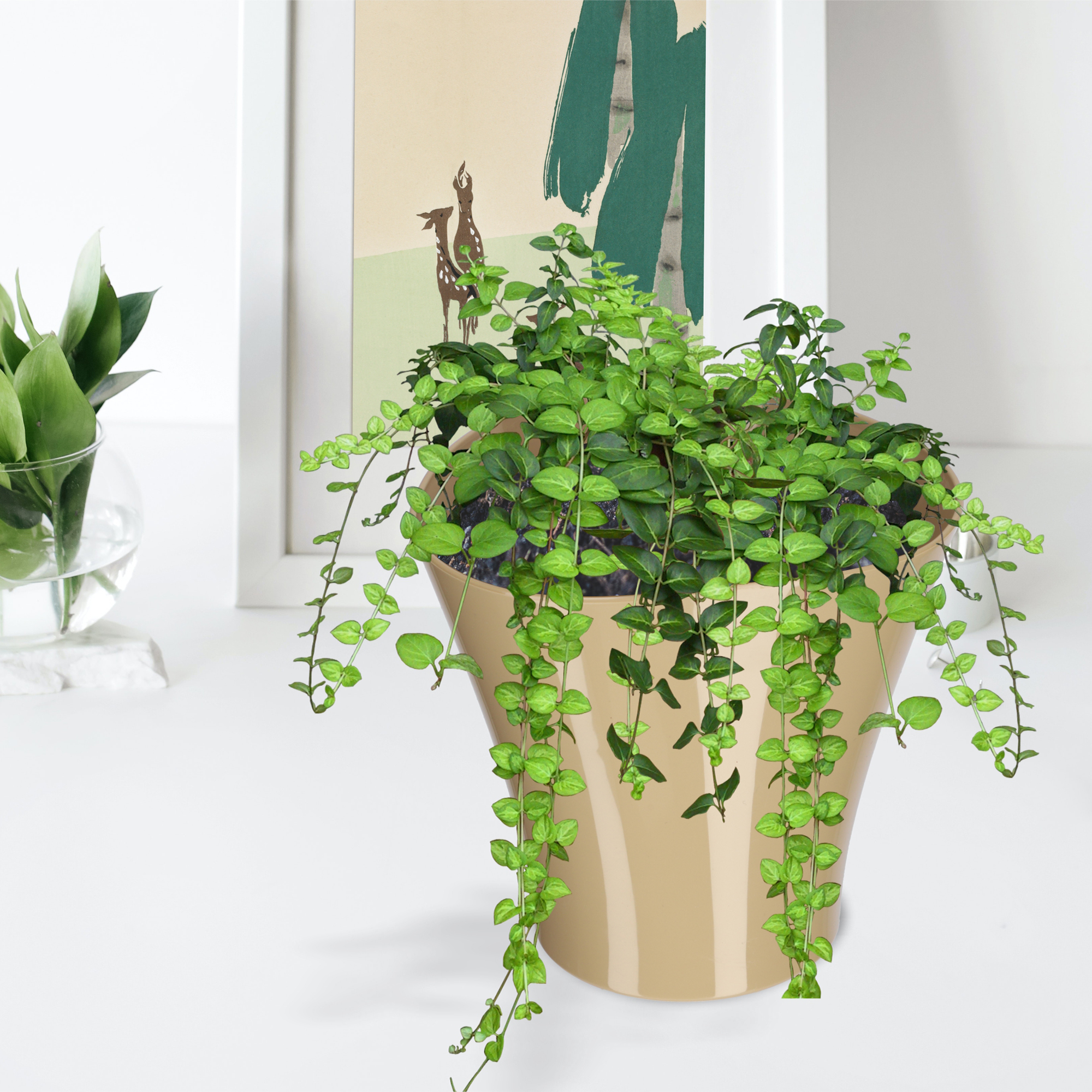 Doniczka na kwiaty Meria 16 cm, beżowa