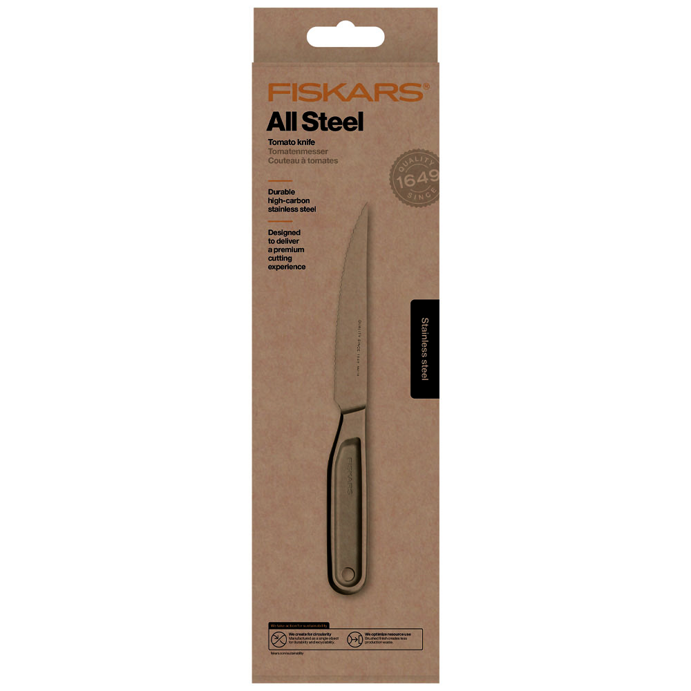 Fiskars 1062888 All Steel Nóż do pomidorów 12 cm