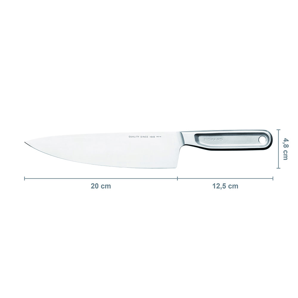 Fiskars 1062882 All Steel Nóż szefa kuchni, duży, 20 cm