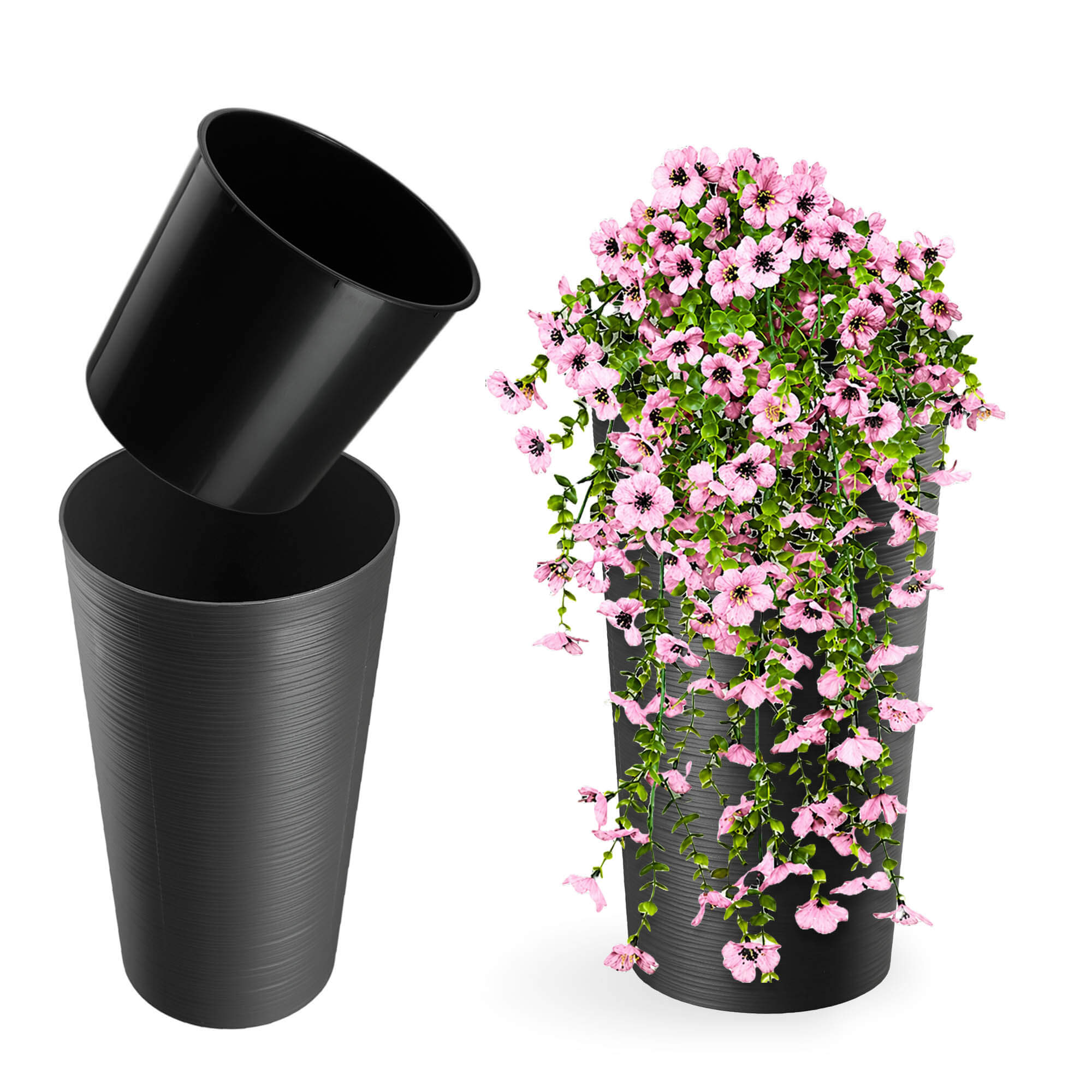 Doniczka na kwiaty Merag 30 cm grafit