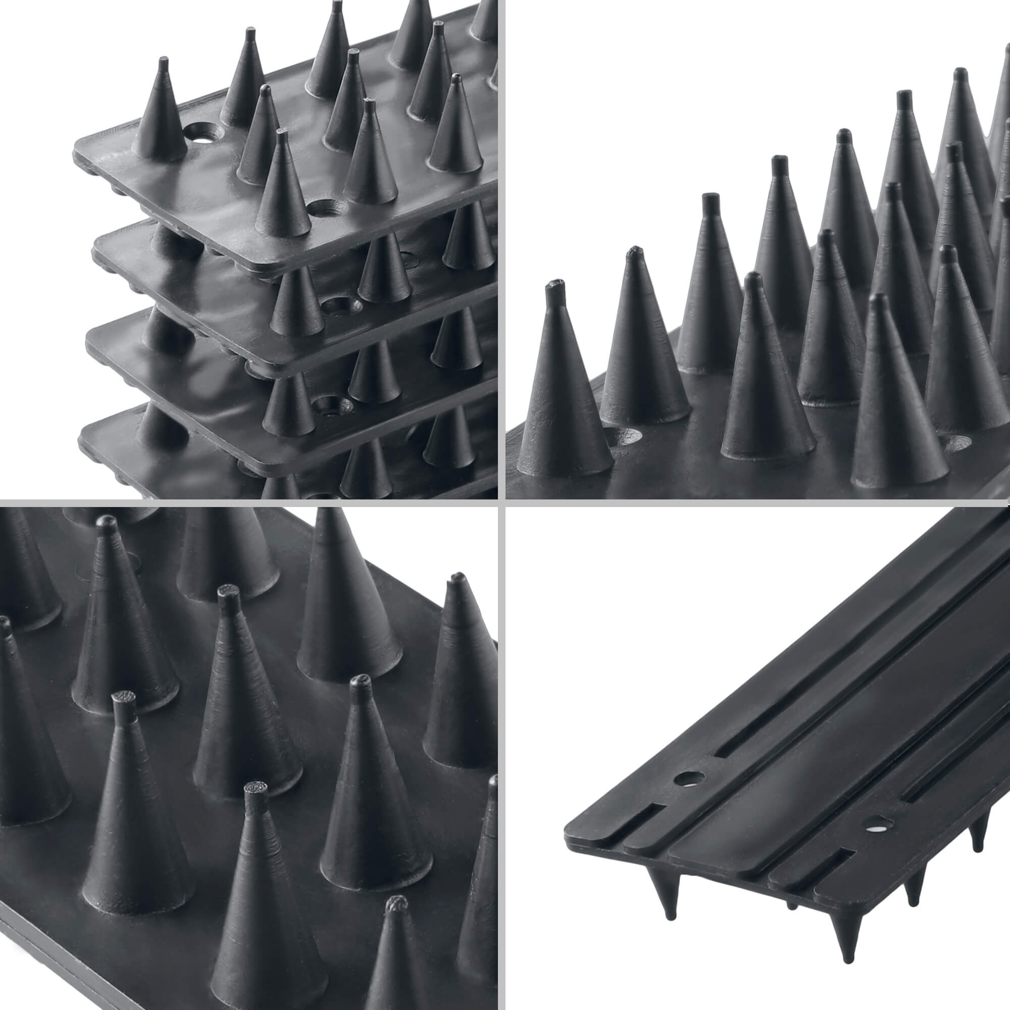 Plastikowe kolce Tosta przeciw ptakom 50 cm szare 30 szt.