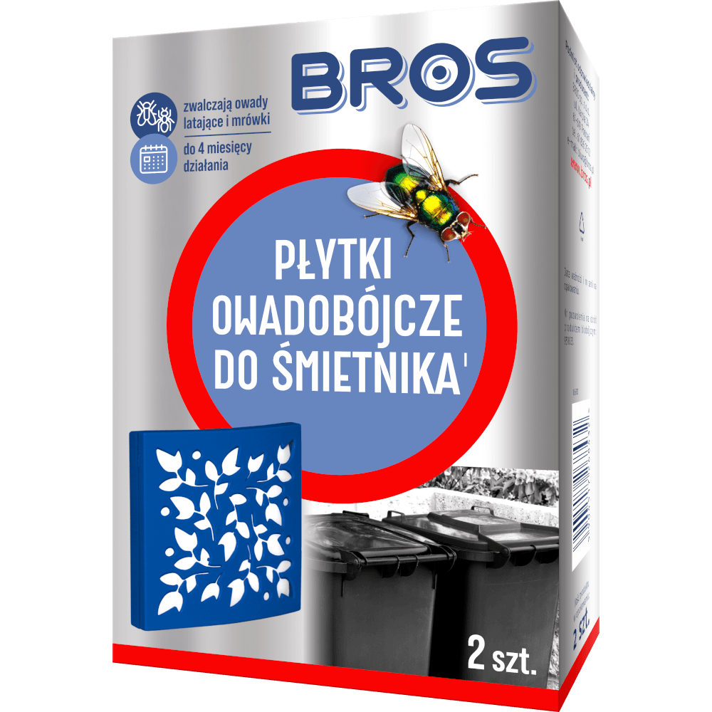 Bros Płytki owadobójcze do śmietnika 2 szt.
