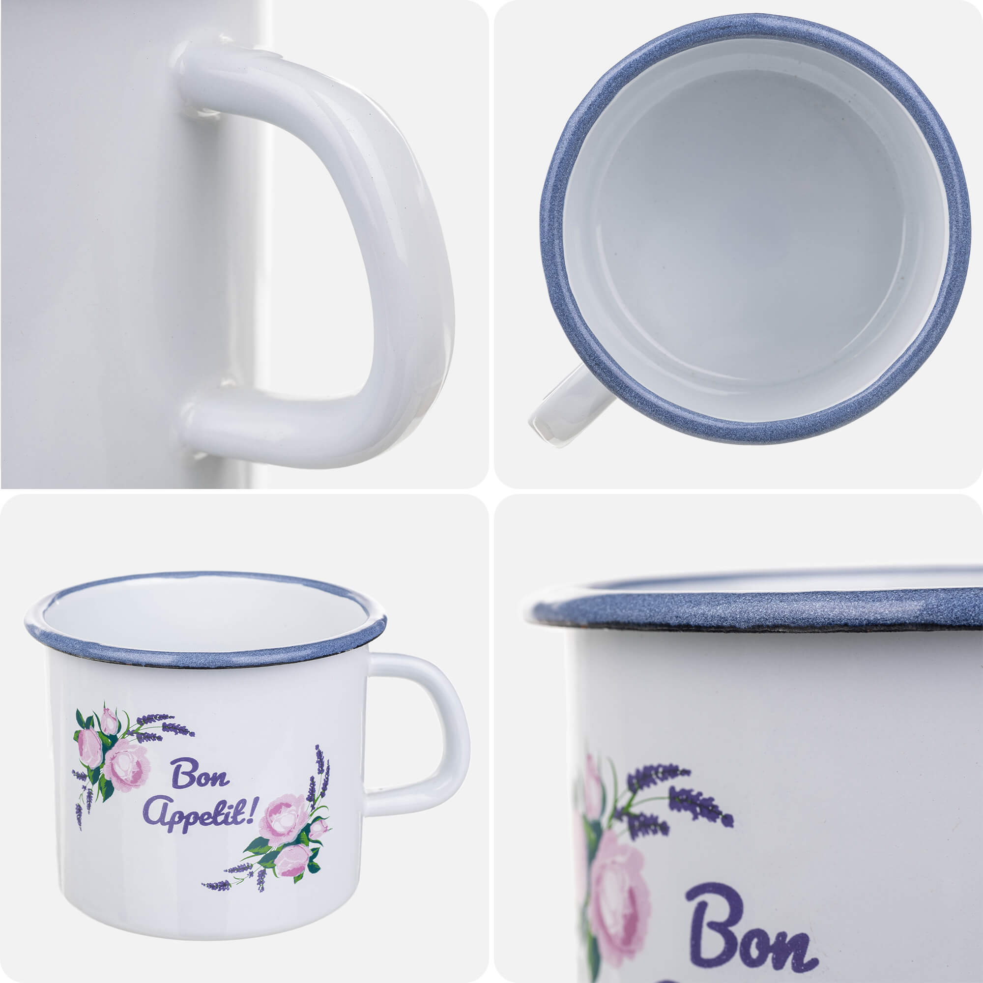 Kubek emaliowany Scerni 800 ml biały