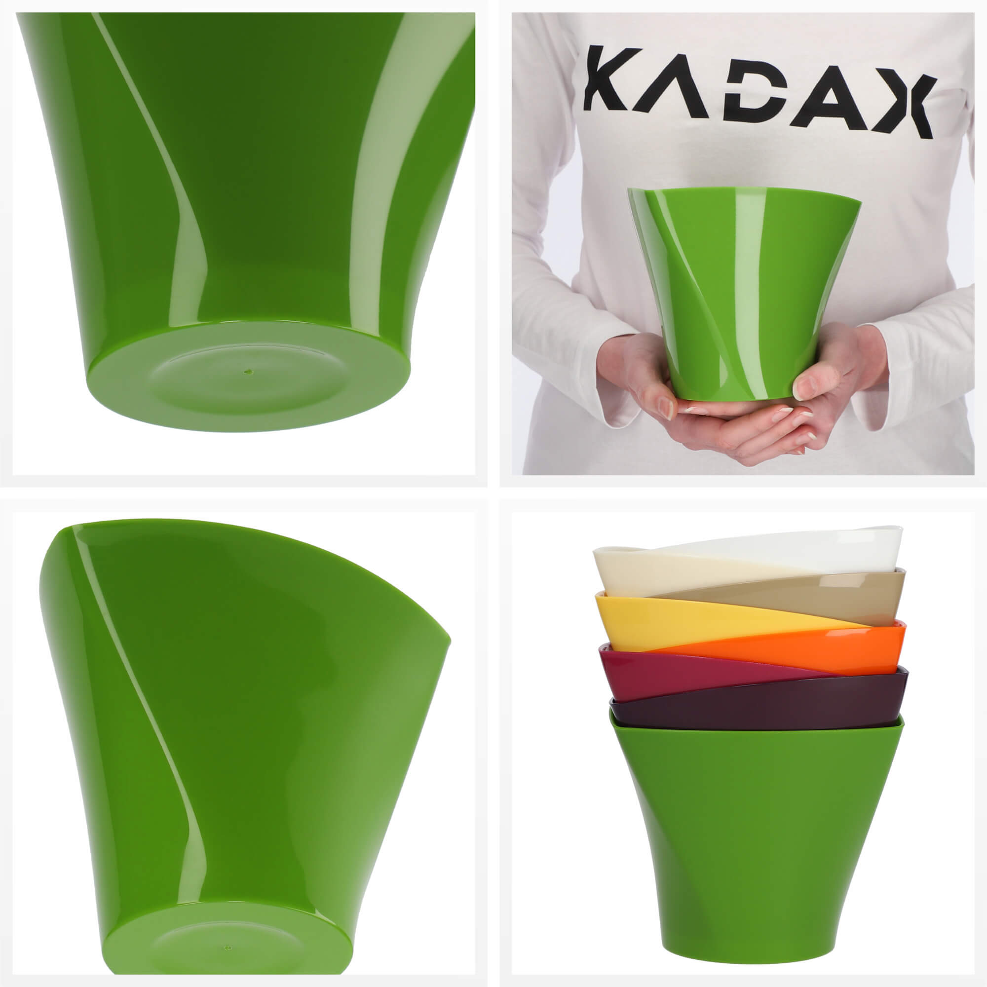 Doniczka na kwiaty Sisco 15 cm, zielona