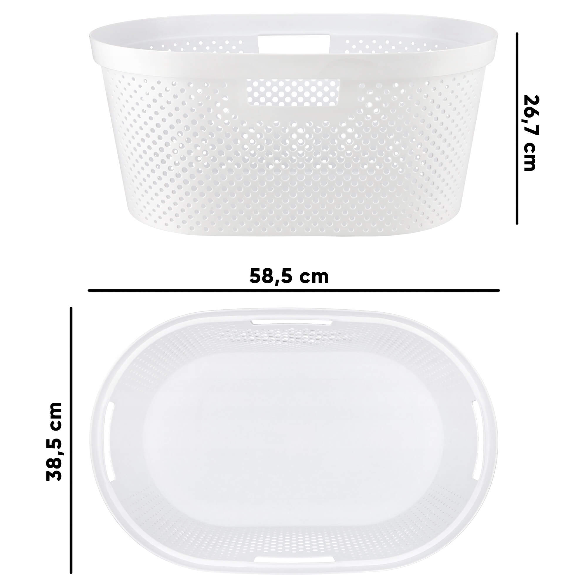 Kosz z pokrywą 60L + pojemnik 45L biały