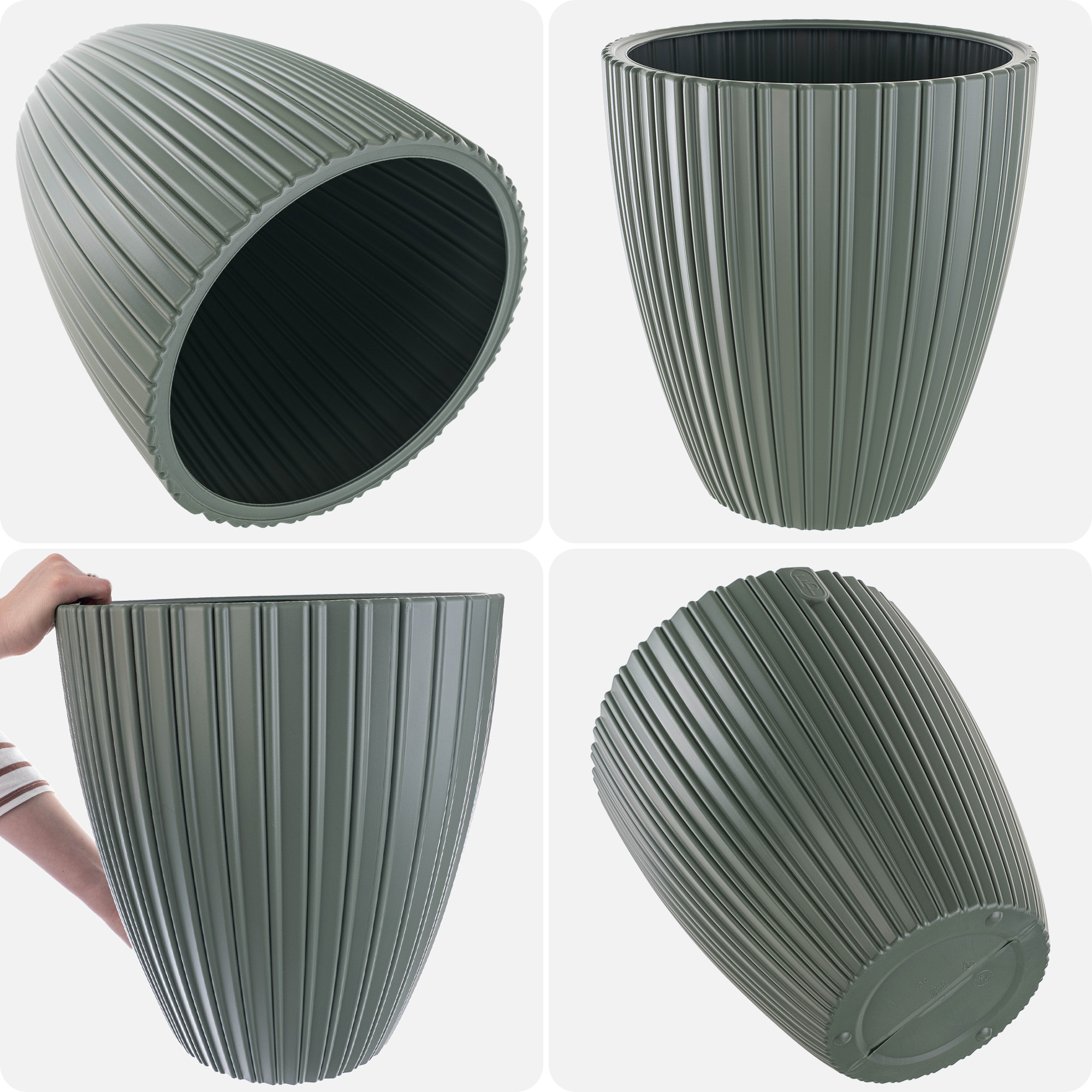 Doniczka na kwiaty Raivael 30 cm szałwiowa