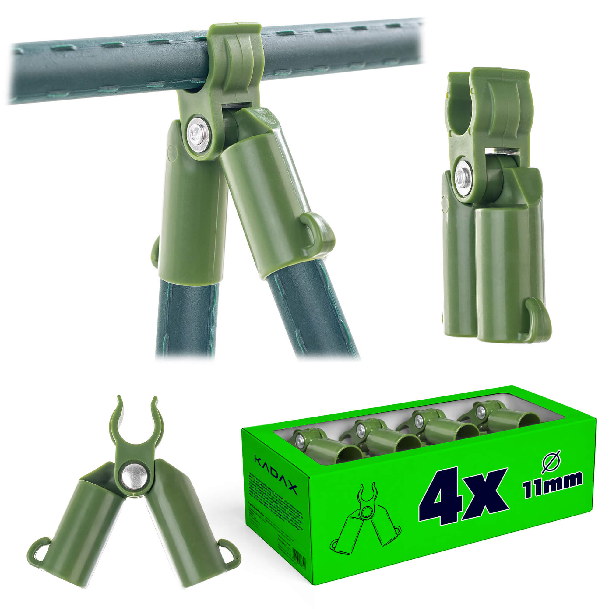 Łącznik szczytowy do tyczek ogrodowych Posile regulowany 11mm 4szt