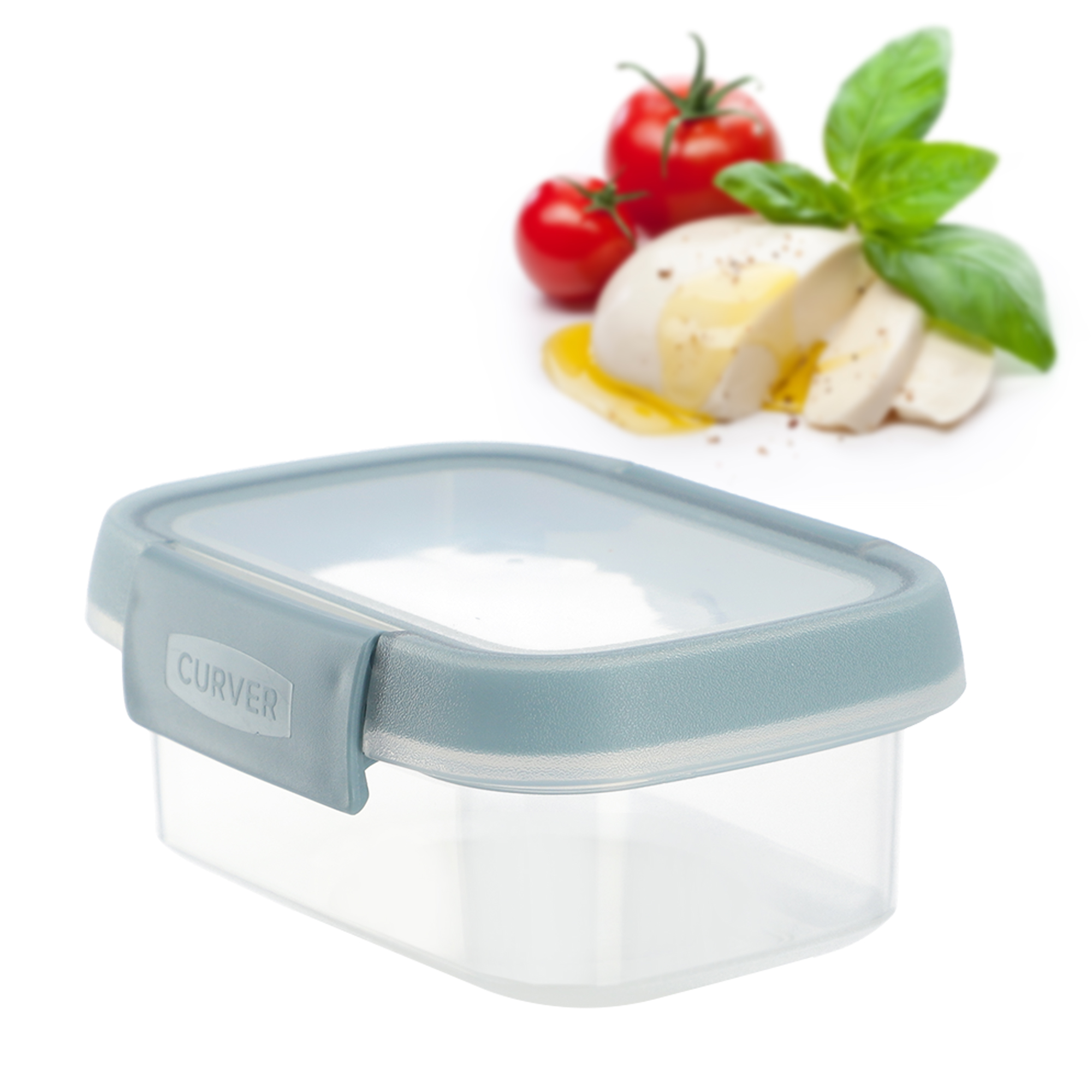 Pojemnik na żywność 0.2L Curver Smart Fresh, szarobłękitny