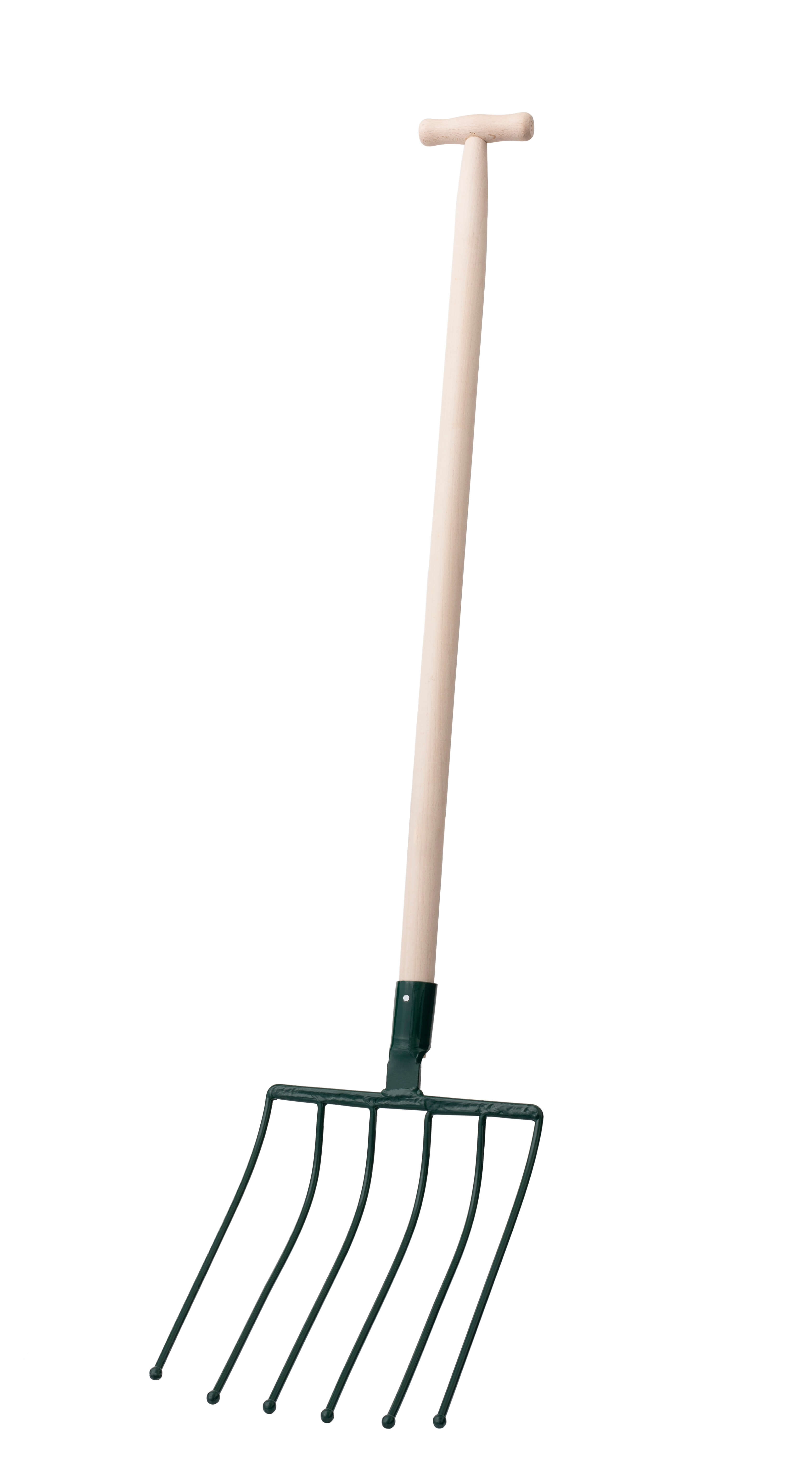 Widły metalowe 6 zębów 140 cm, zielone
