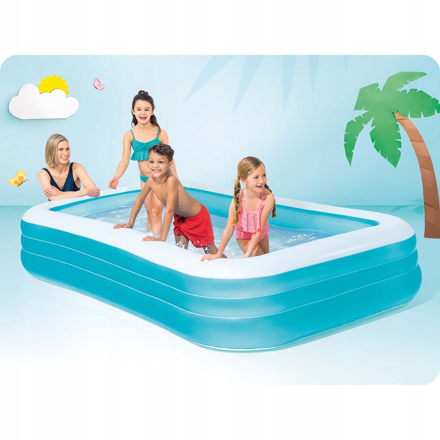 Basen dmuchany prostokątny 1020L Intex 58484