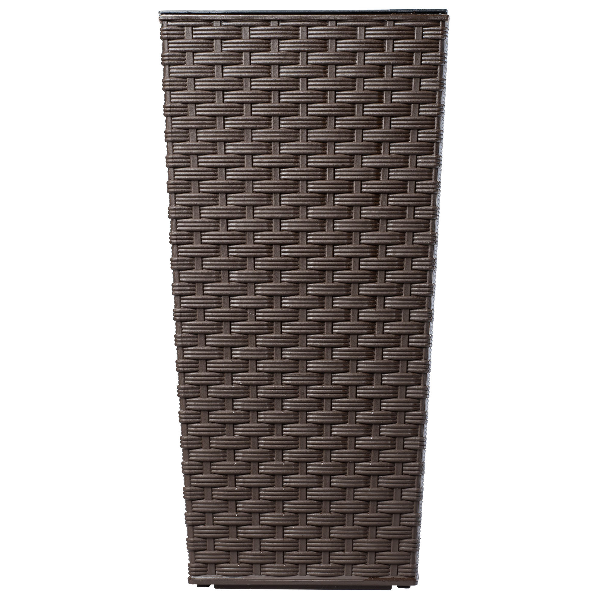 Donica z wkładem rattan Pesaro 19 cm, mokka