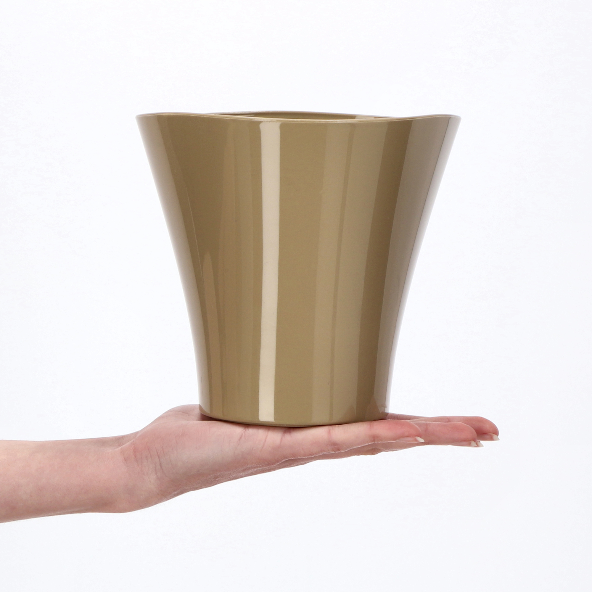 Doniczka na kwiaty Meria 16 cm, beżowa