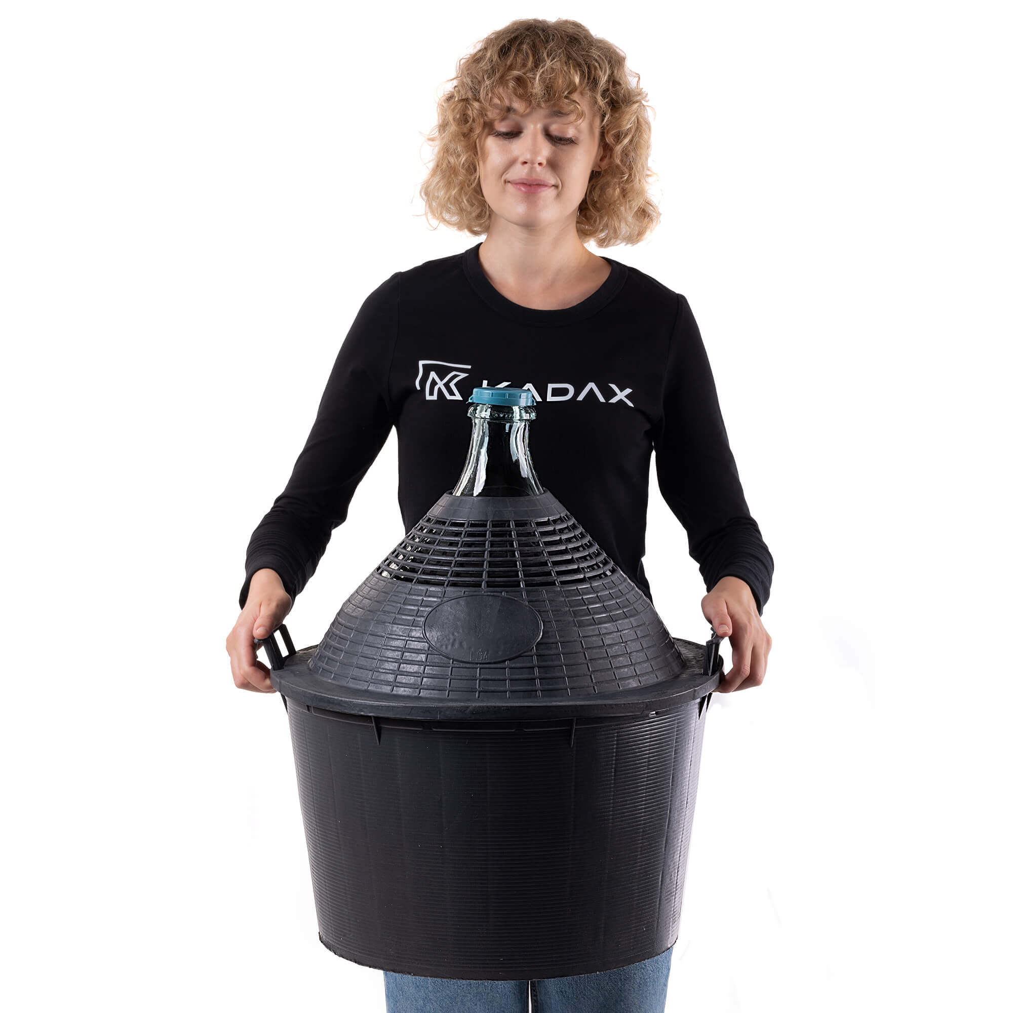 Zestaw winiarski balon 34L + korek nr.4 + szklana rurka