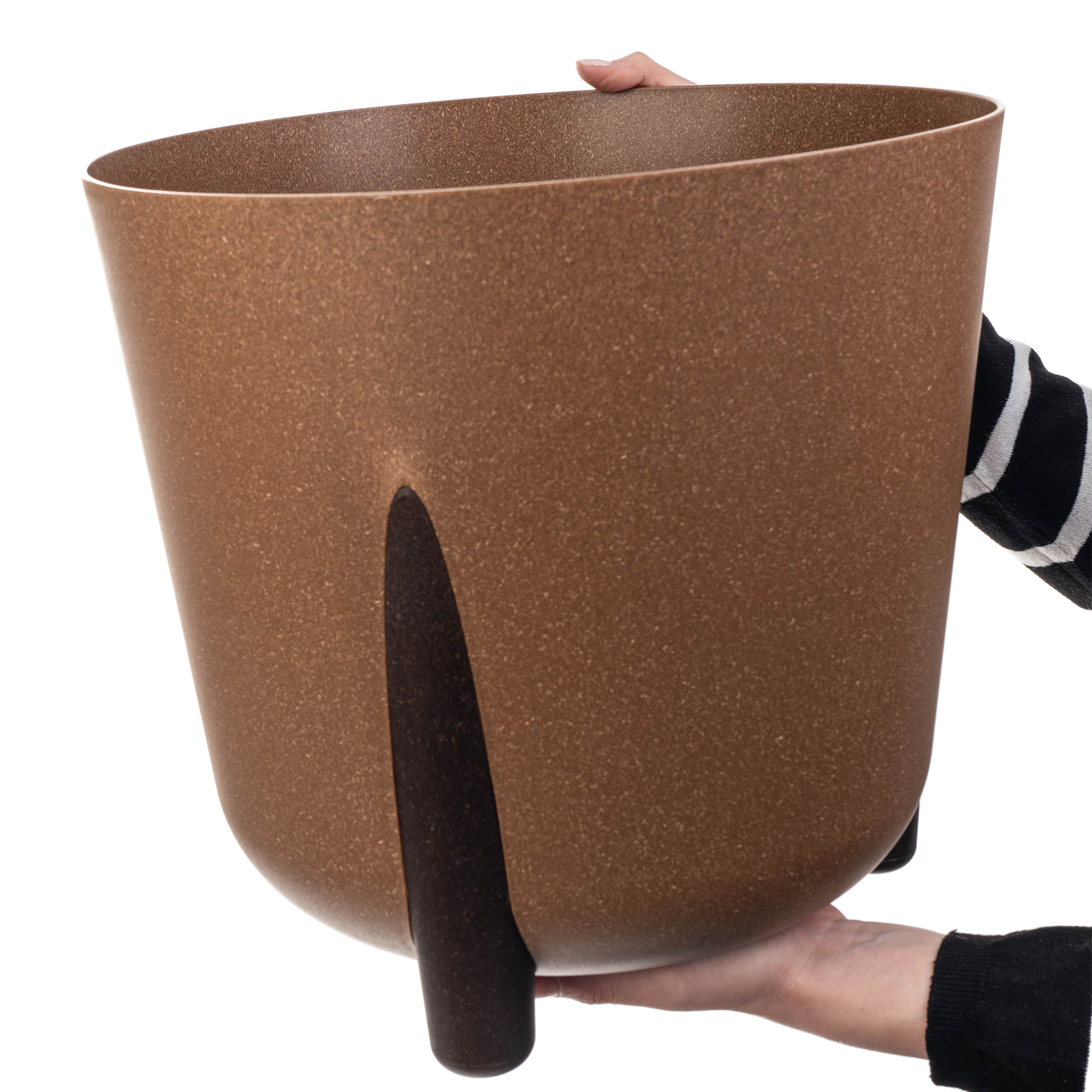 Doniczka osłonka Nauze 34cm brązowa
