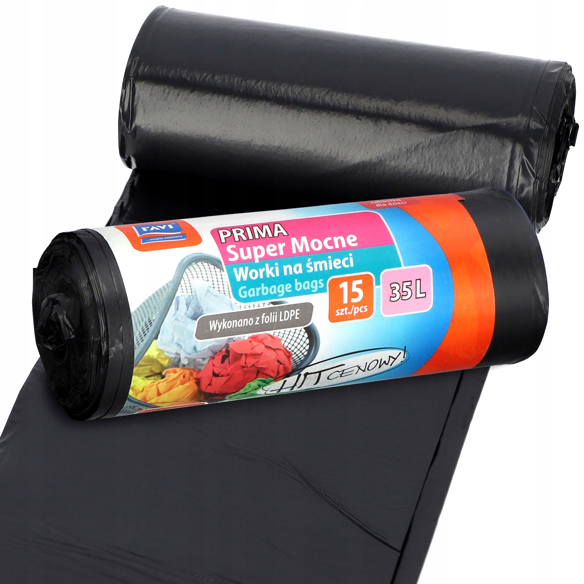 Worki na śmieci Ravi Prima Super Mocne 35L, 15 szt.