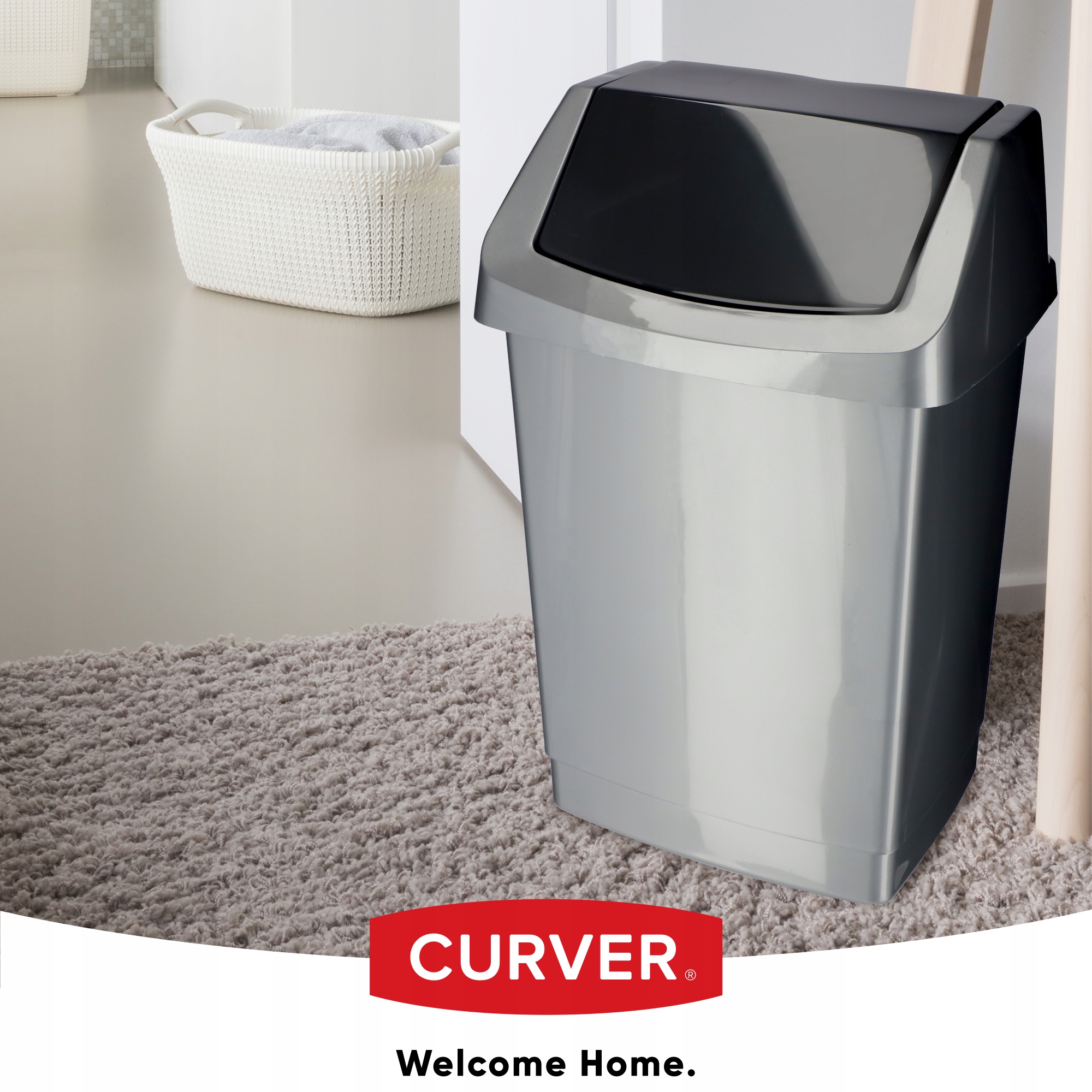 Kosz na śmieci Curver Click-IT 50L, grafit
